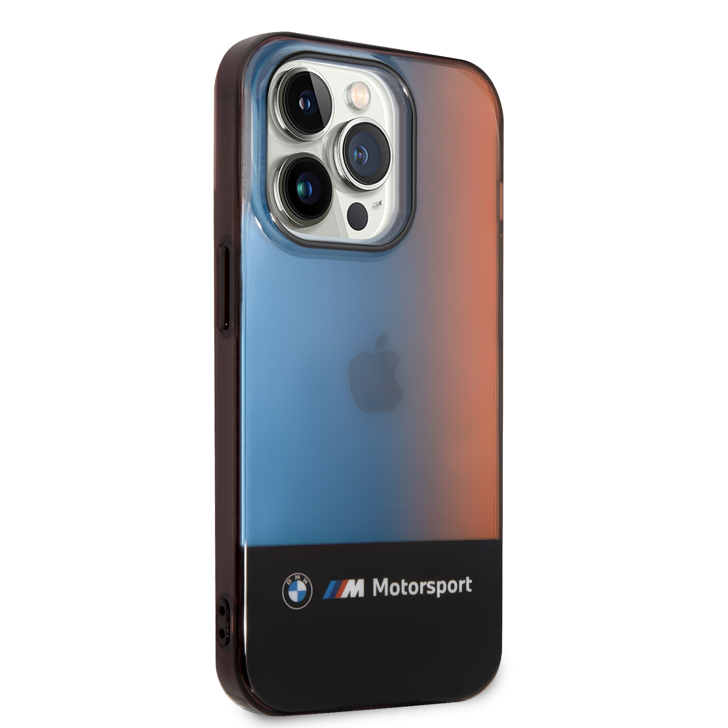 BMW iPhone 14 Pro hoesje - IML - Fading Tricolor - Zwart - detail 3
