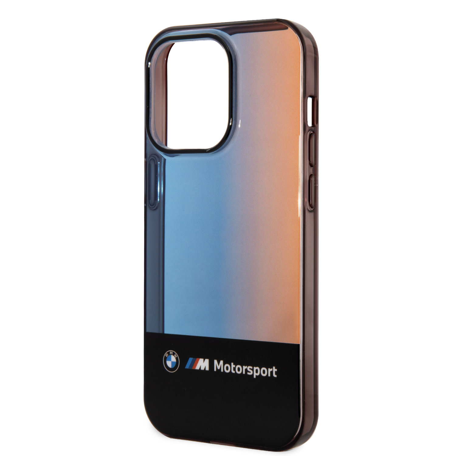 BMW iPhone 14 Pro hoesje - IML - Fading Tricolor - Zwart - detail 5