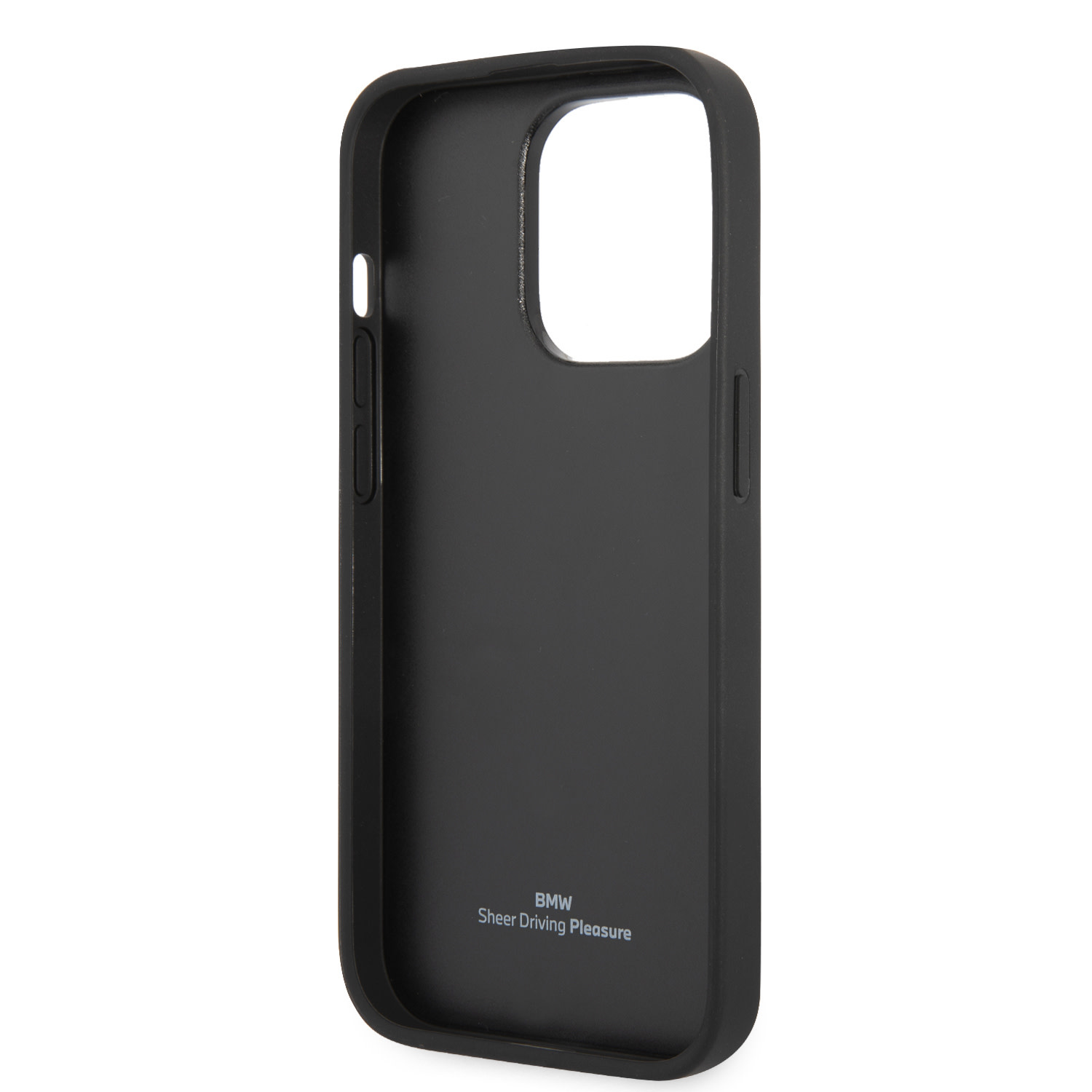 BMW iPhone 14 Pro hoesje - Red Leather Signature - Perforated Seats Design - Zwart - detail 6
