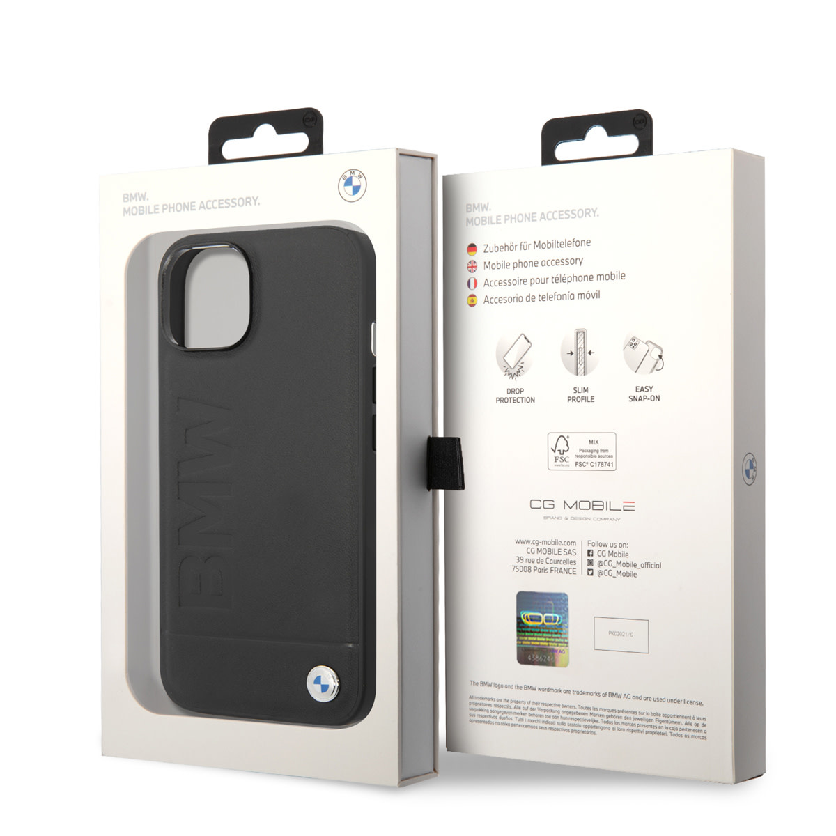 BMW iPhone 14 Plus hoesje - Hot Stamp - Zwart - detail 6