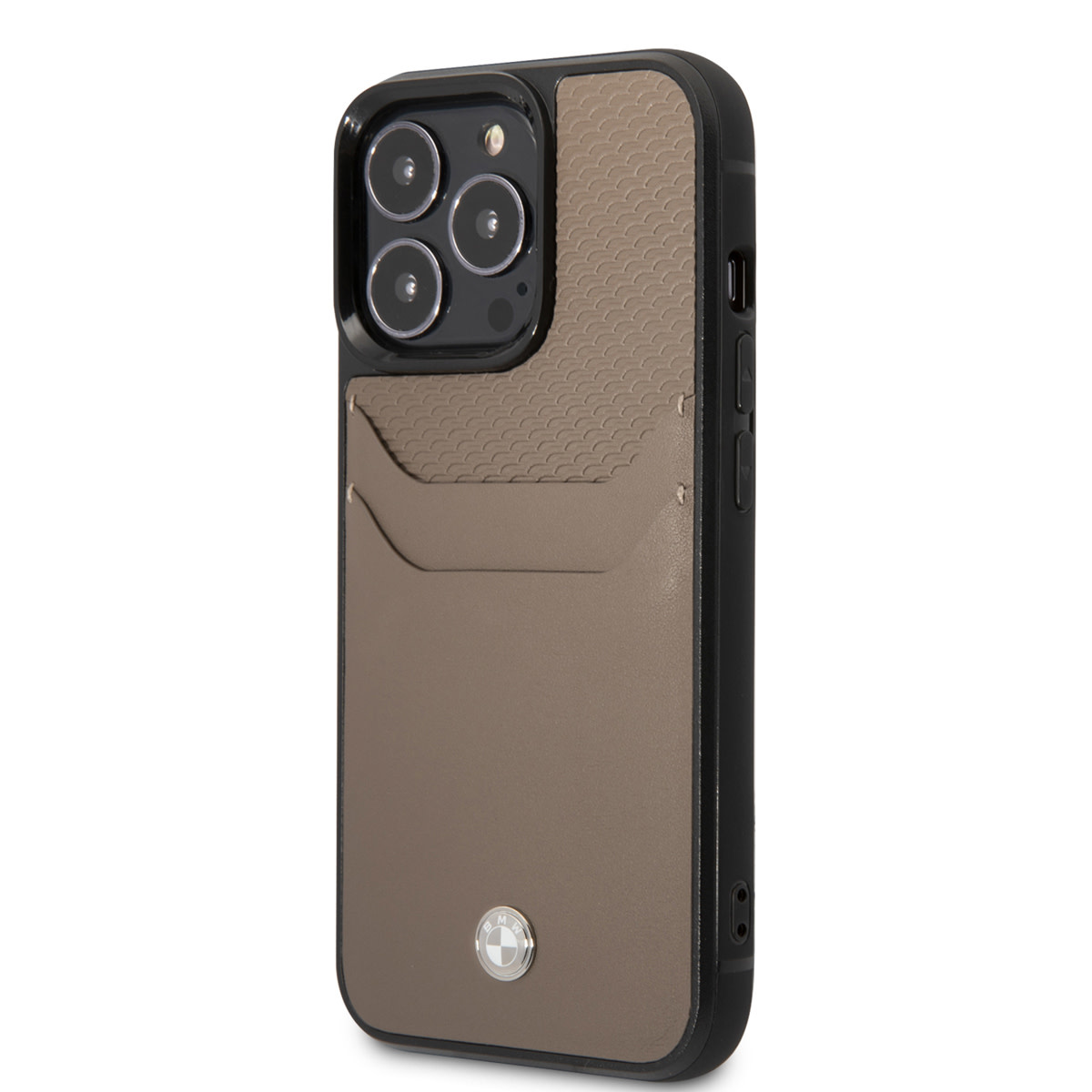 BMW iPhone 14 Pro Max hoesje - Card holder - Taupe - detail 1