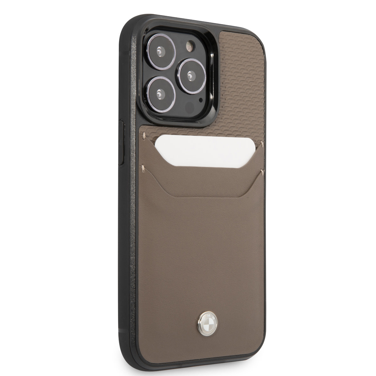 BMW iPhone 14 Pro Max hoesje - Card holder - Taupe - detail 3