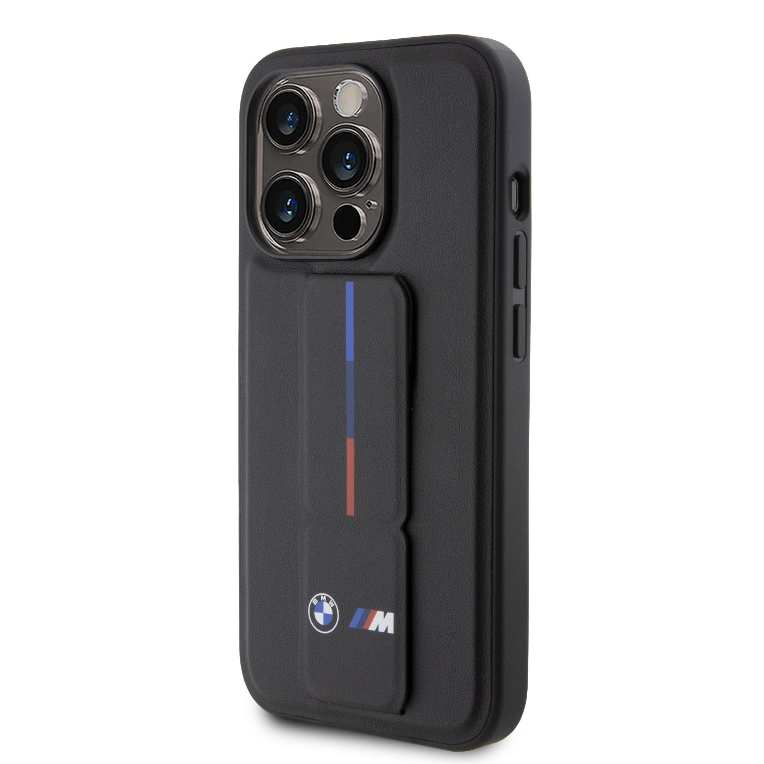 BMW iPhone 15 Pro hoesje - Tricolor Gripstand - Zwart - detail 1