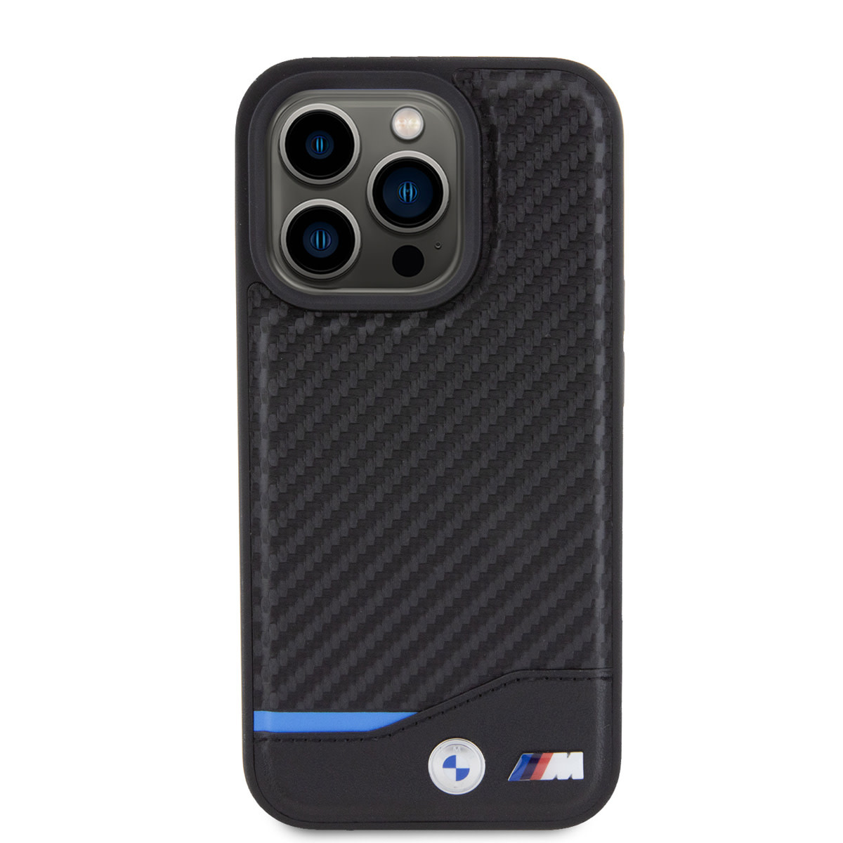 BMW iPhone 15 Pro Hardcase hoesje - Carbon - Zwart - detail 2