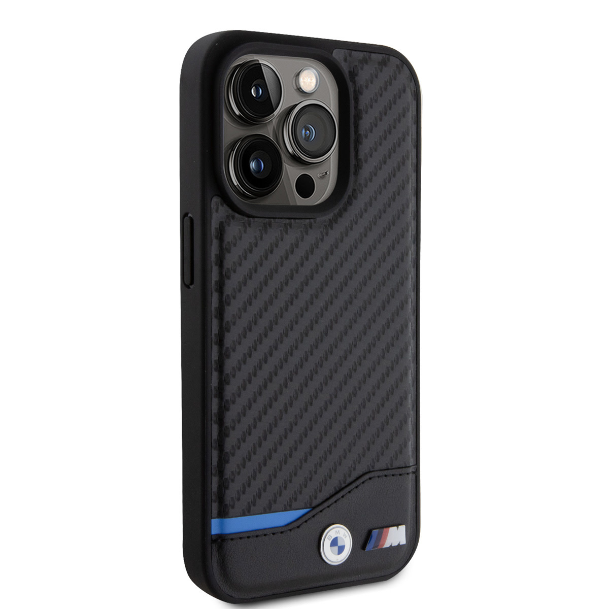 BMW iPhone 15 Pro Hardcase hoesje - Carbon - Zwart - detail 3
