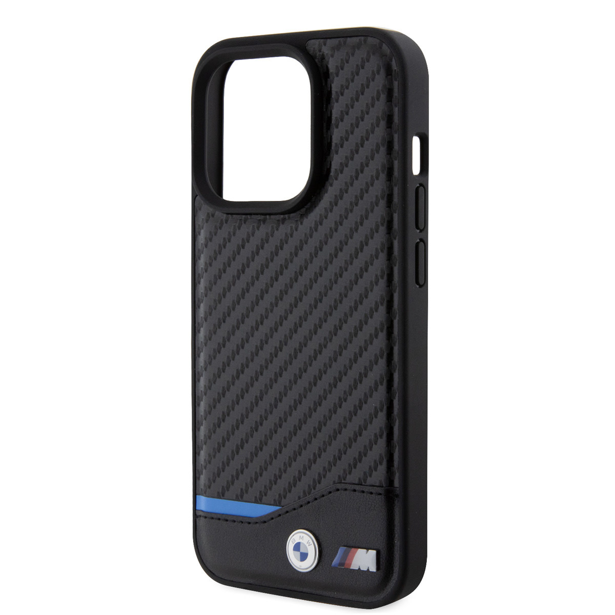 BMW iPhone 15 Pro Hardcase hoesje - Carbon - Zwart - detail 4