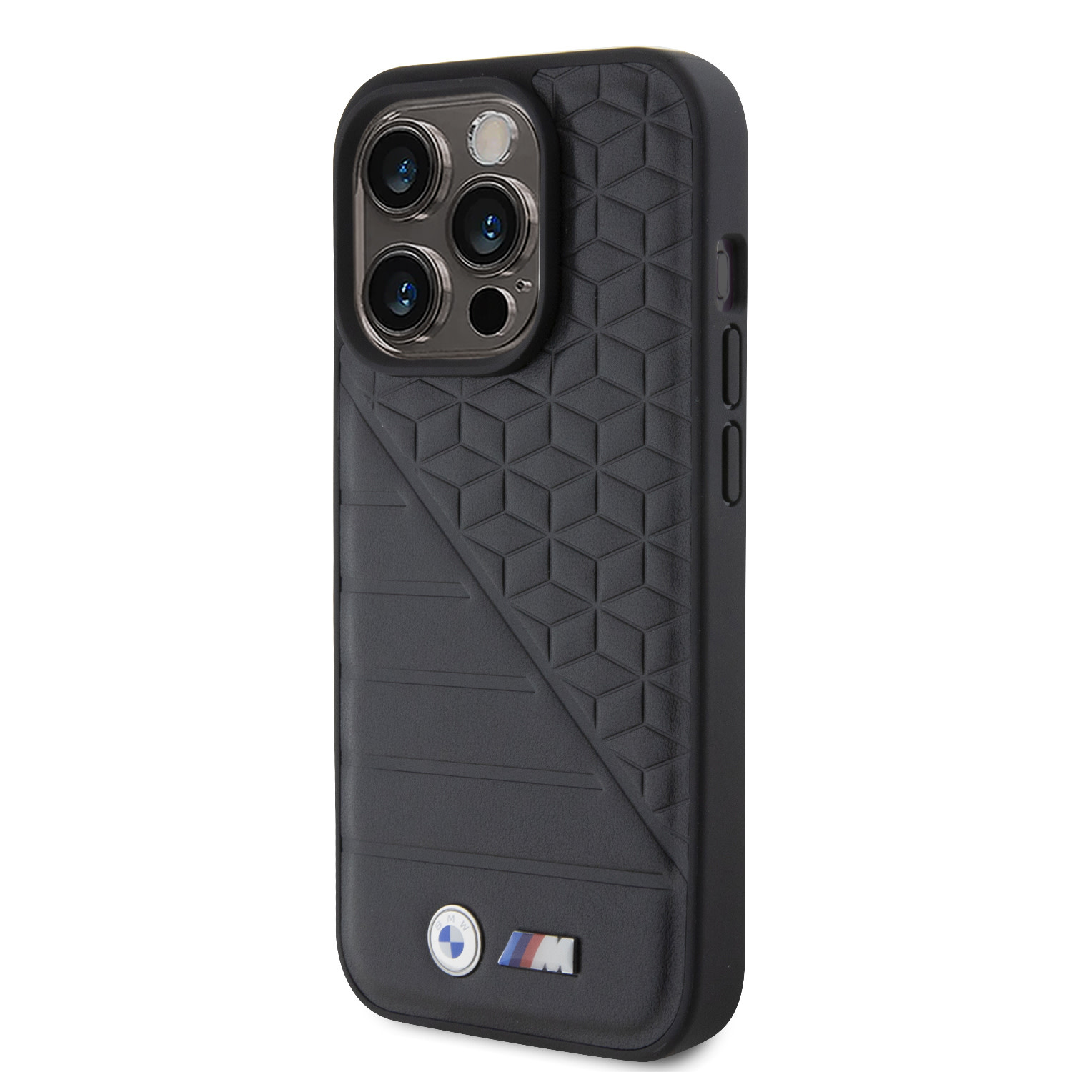 BMW iPhone 15 Pro hoesje - M Collection - Hot Stamp & BI Pattern - Zwart - detail 1