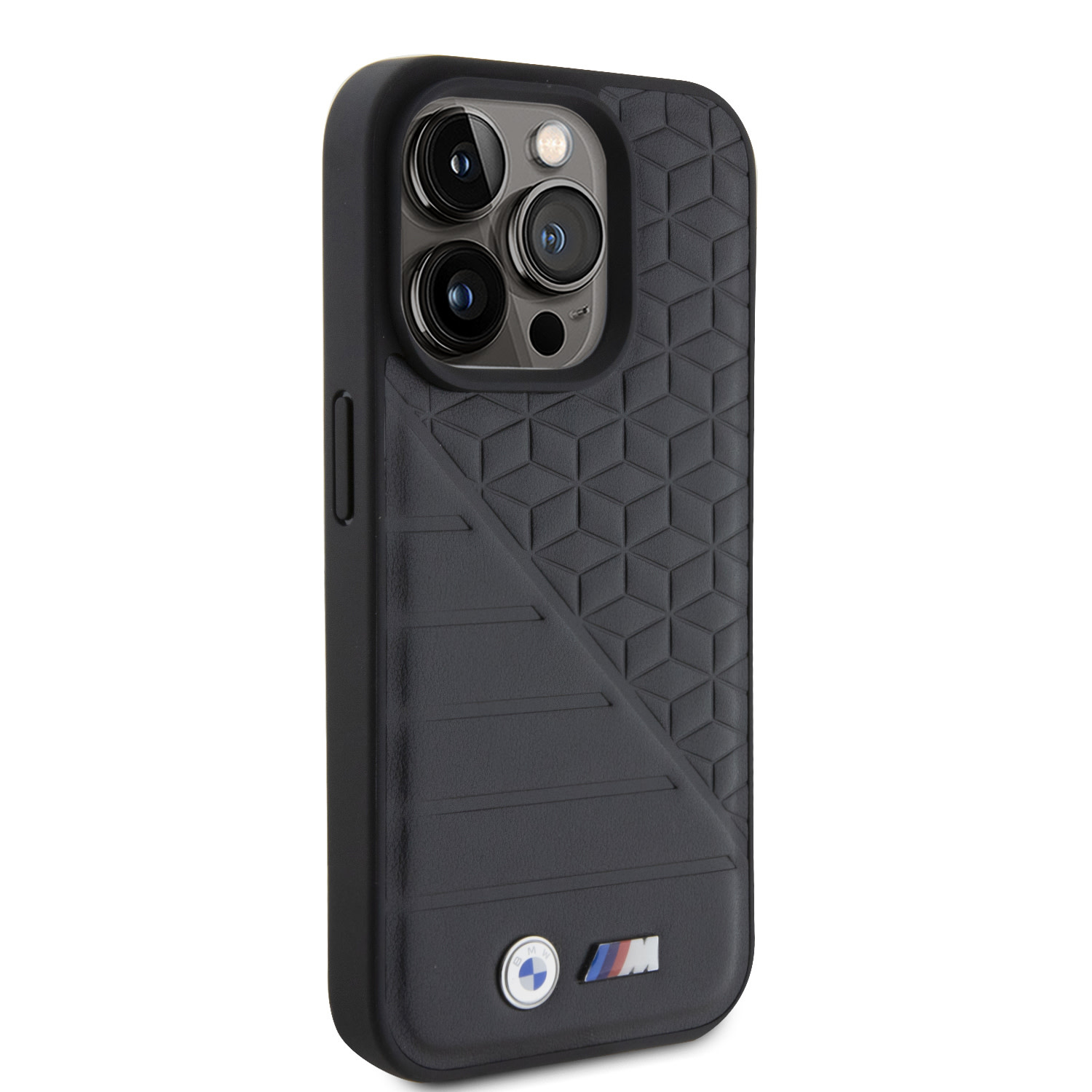 BMW iPhone 15 Pro hoesje - M Collection - Hot Stamp & BI Pattern - Zwart - detail 3