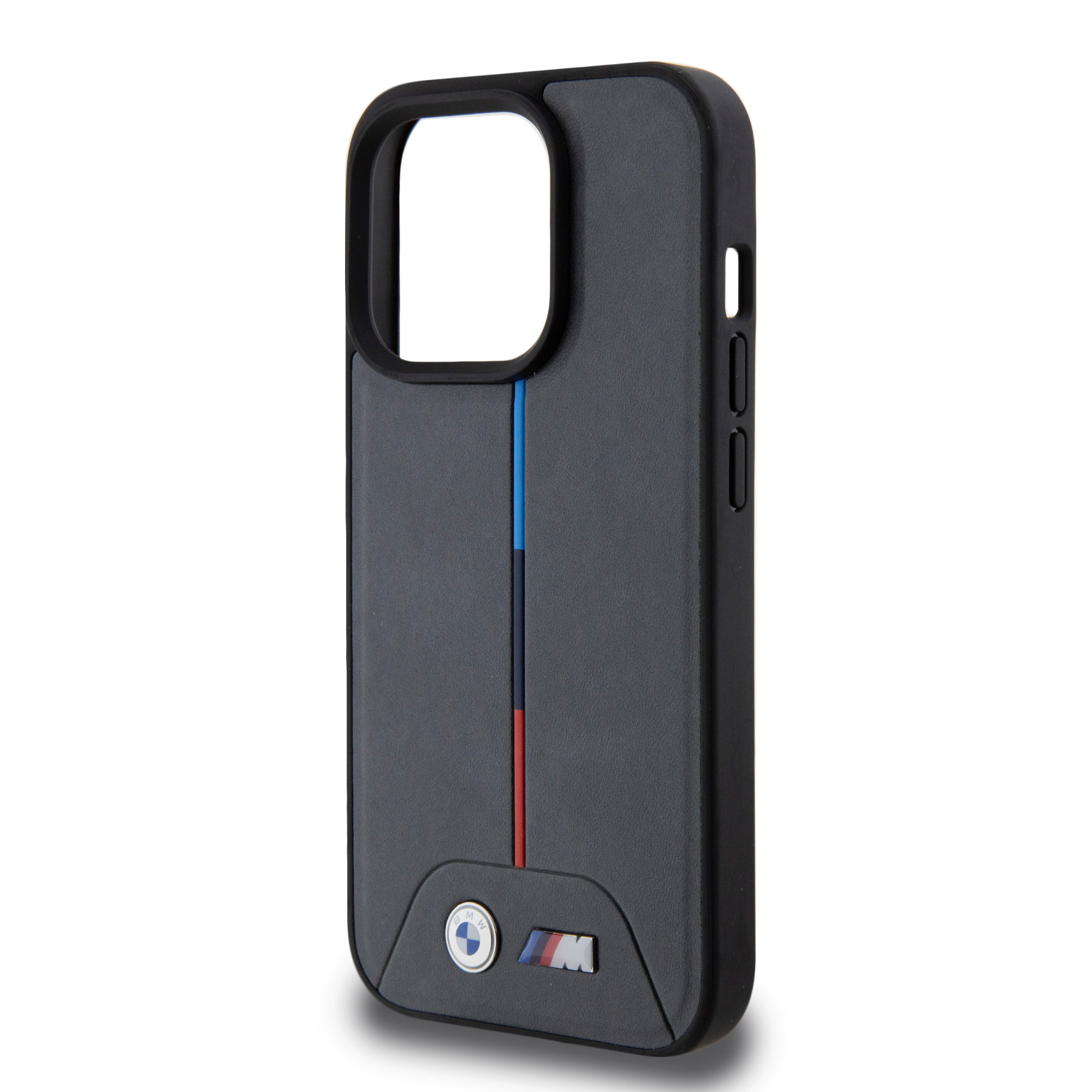 BMW iPhone 15 Pro hoesje - Quilted Tricolor Pattern - Grijs - detail 4