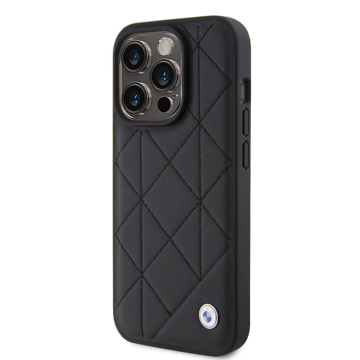 BMW iPhone 15 Pro hoesje - Quilted Pattern - Zwart - detail 1