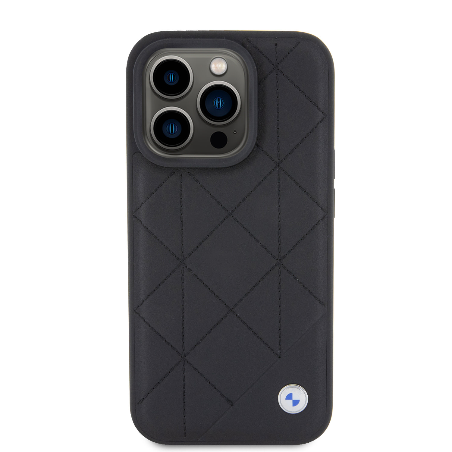 BMW iPhone 15 Pro hoesje - Quilted Pattern - Zwart - detail 2