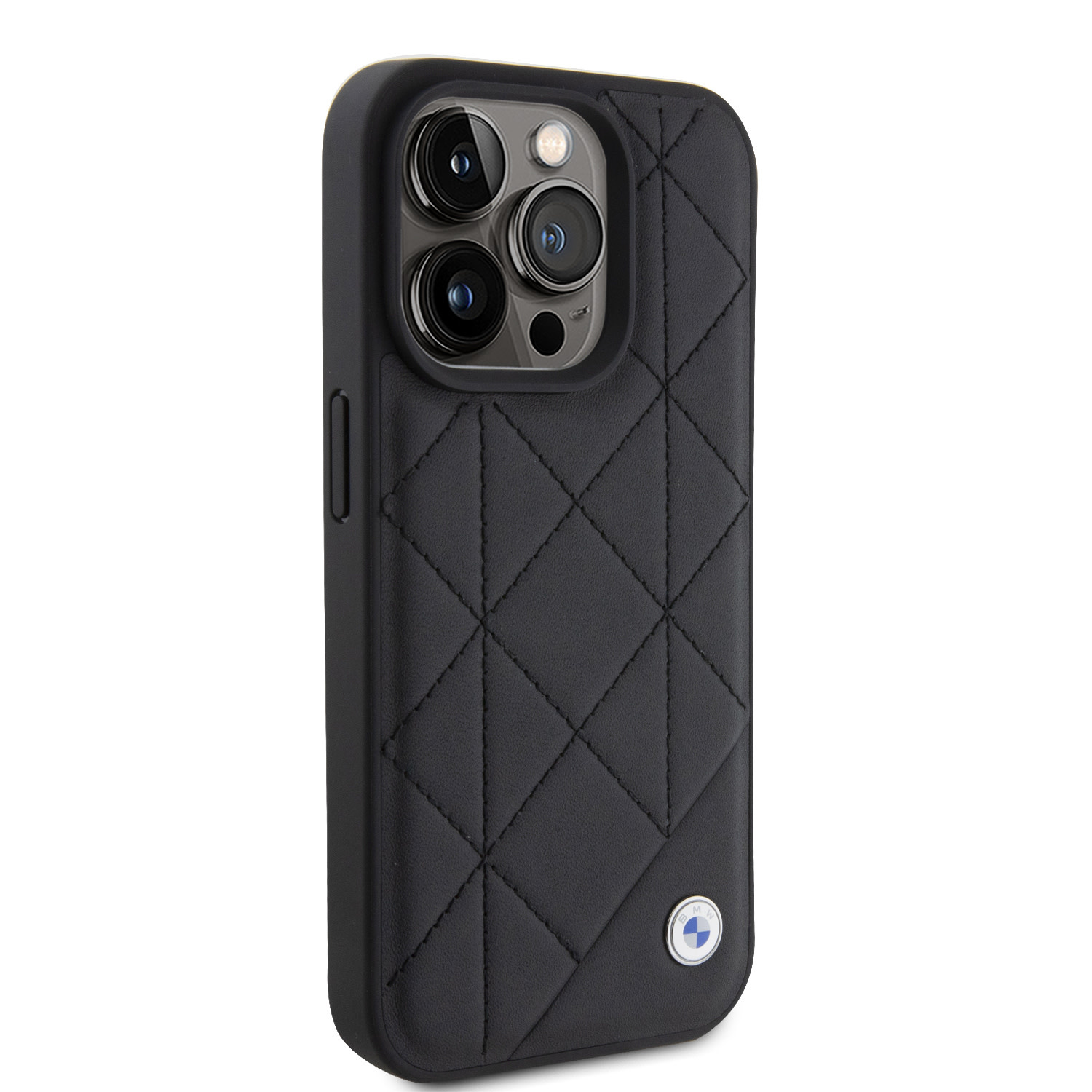 BMW iPhone 15 Pro hoesje - Quilted Pattern - Zwart - detail 3