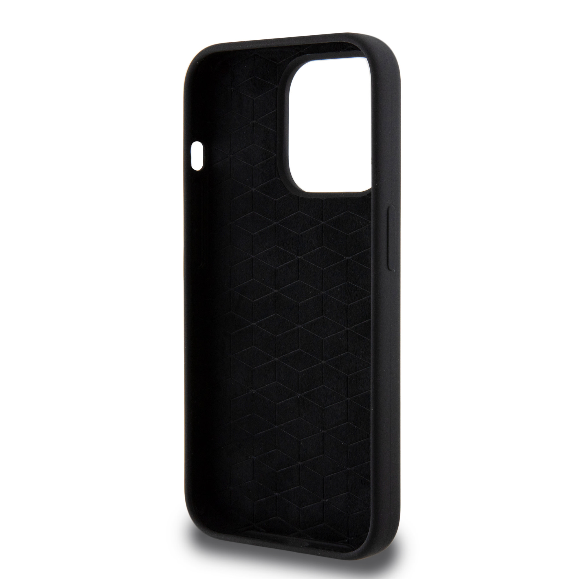 BMW iPhone 15 Pro hoesje - Blue & Red Stripes - Zwart - detail 6