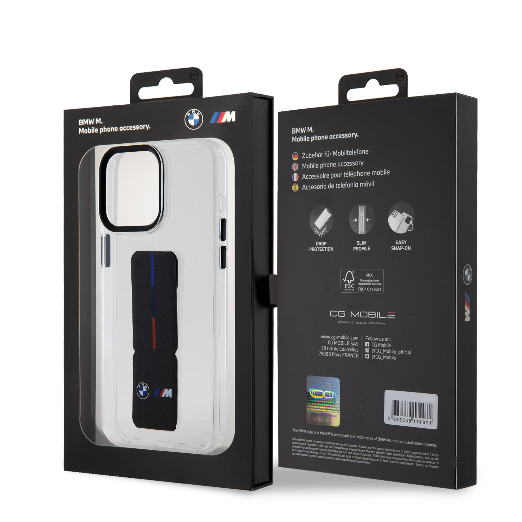 BMW iPhone 15 Pro hoesje - Gripstand - Transparant - detail 6