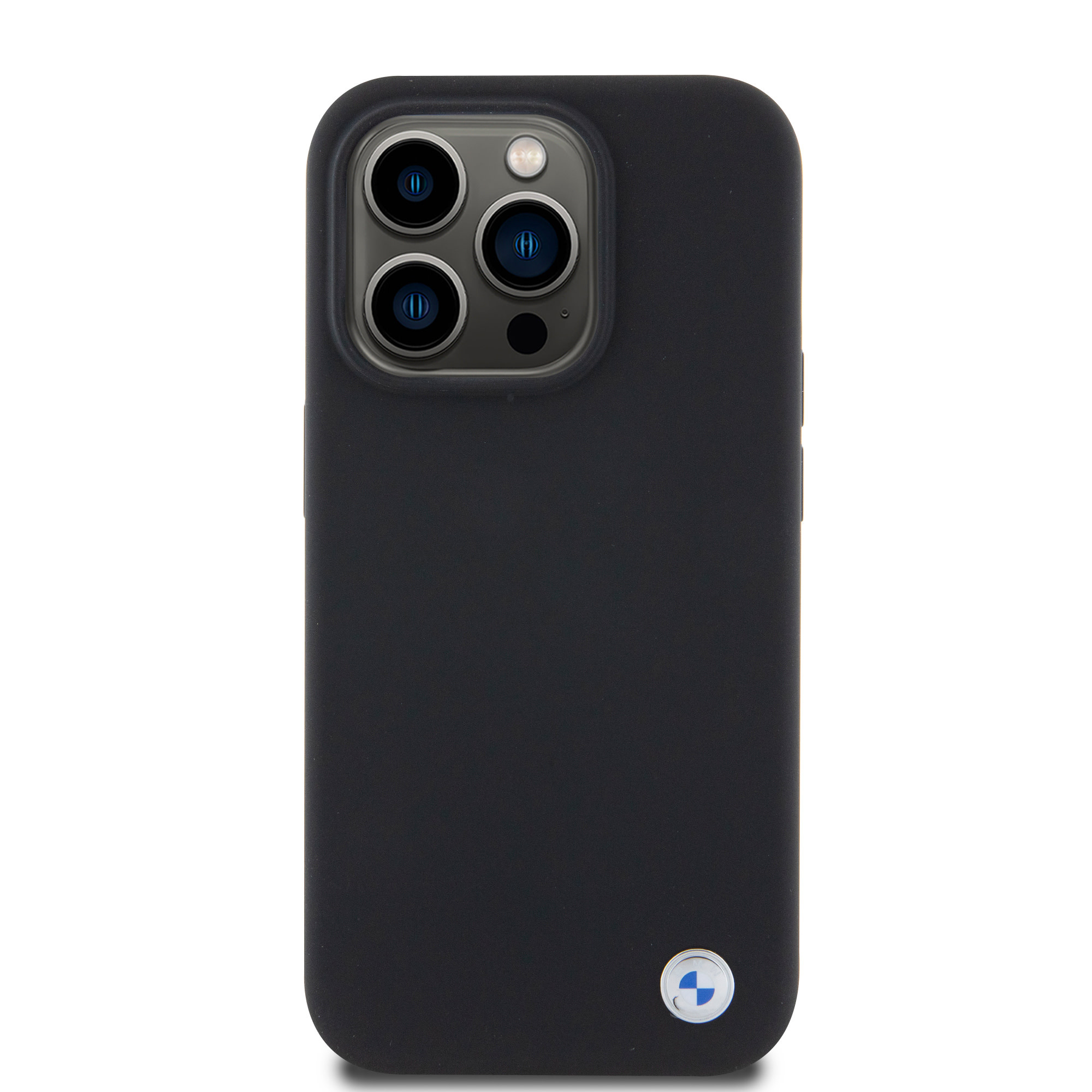 BMW iPhone 15 Pro hoesje - Metal Logo - Zwart - detail 2