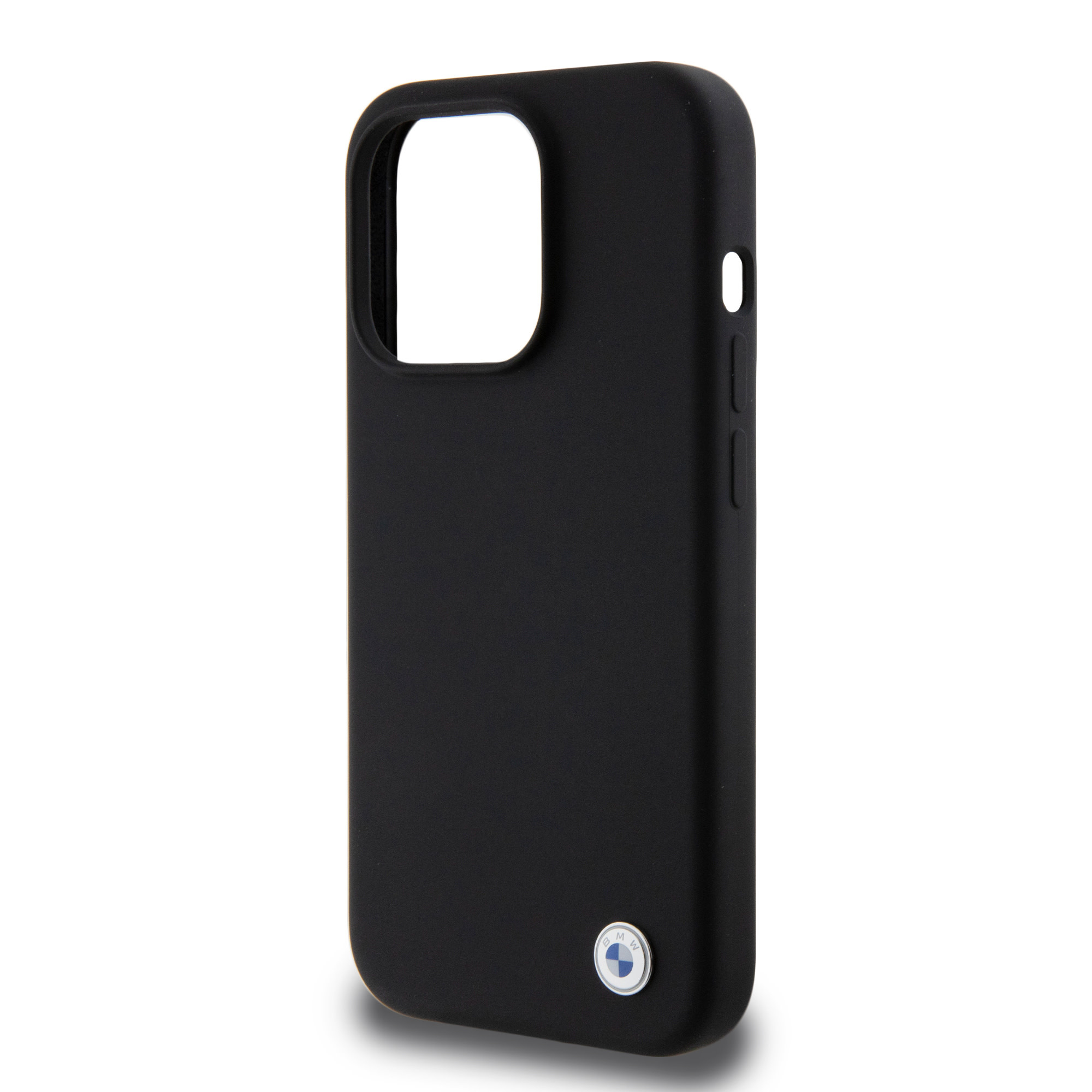 BMW iPhone 15 Pro hoesje - Metal Logo - Zwart - detail 4
