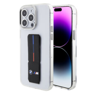 BMW iPhone 15 Pro Max hoesje - Gripstand - Transparant - productfoto