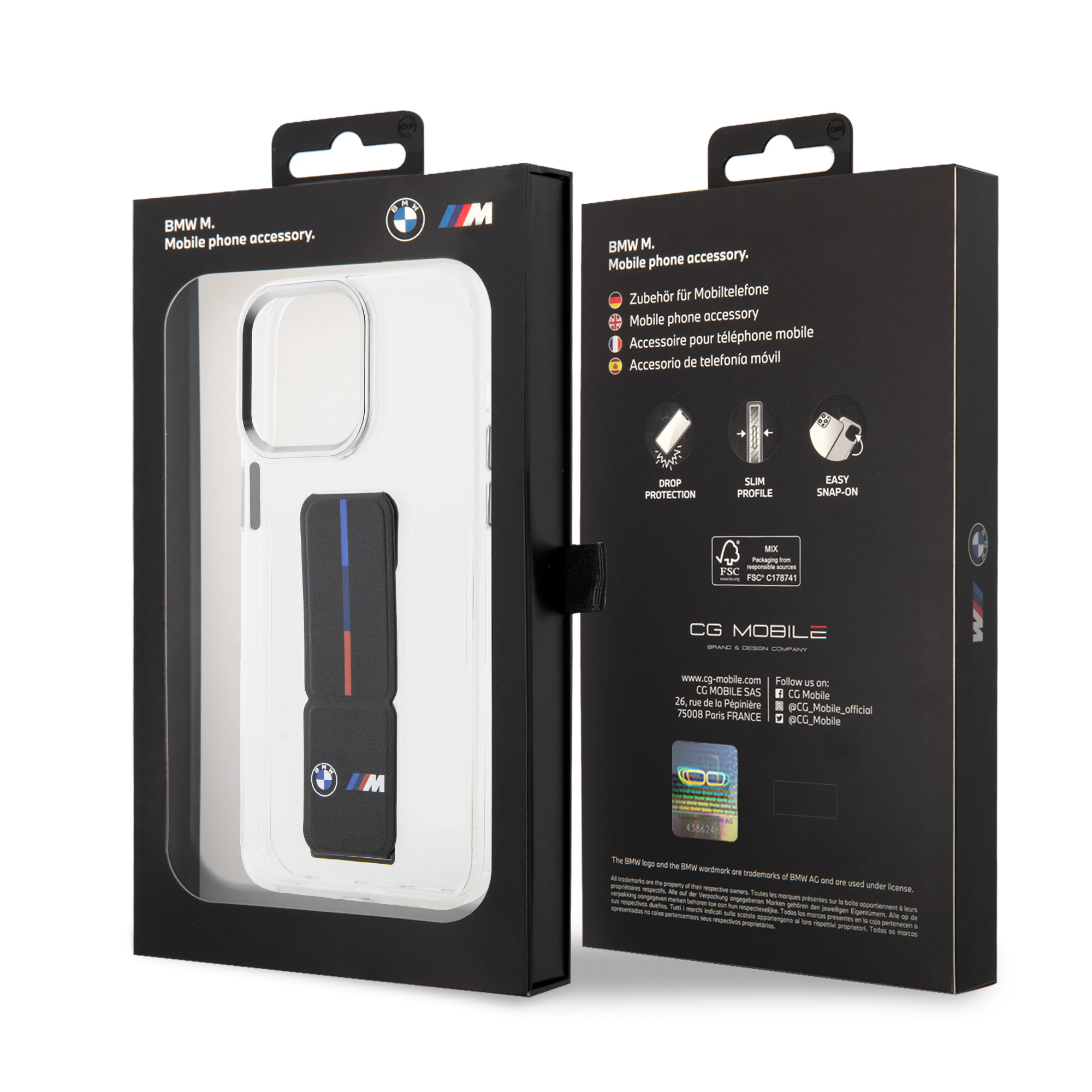 BMW iPhone 15 Pro Max hoesje - Gripstand - Transparant - detail 7