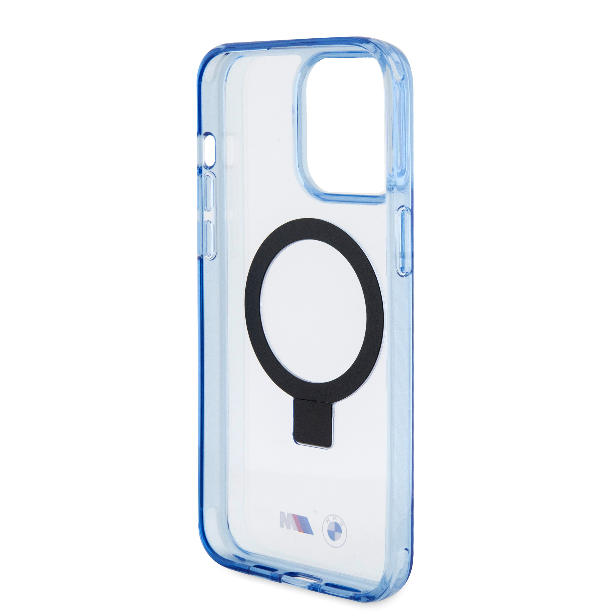 BMW iPhone 15 Pro Max hoesje - Magsafe - IML Ring Stand - Blauw - detail 6