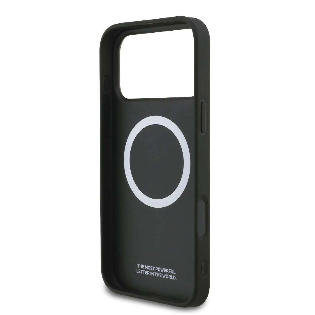 BMW iPhone 17 Pro Max hoesje - MagSafe - Full Wrapped Leather Case With Metal Logos - Rood - detail 6