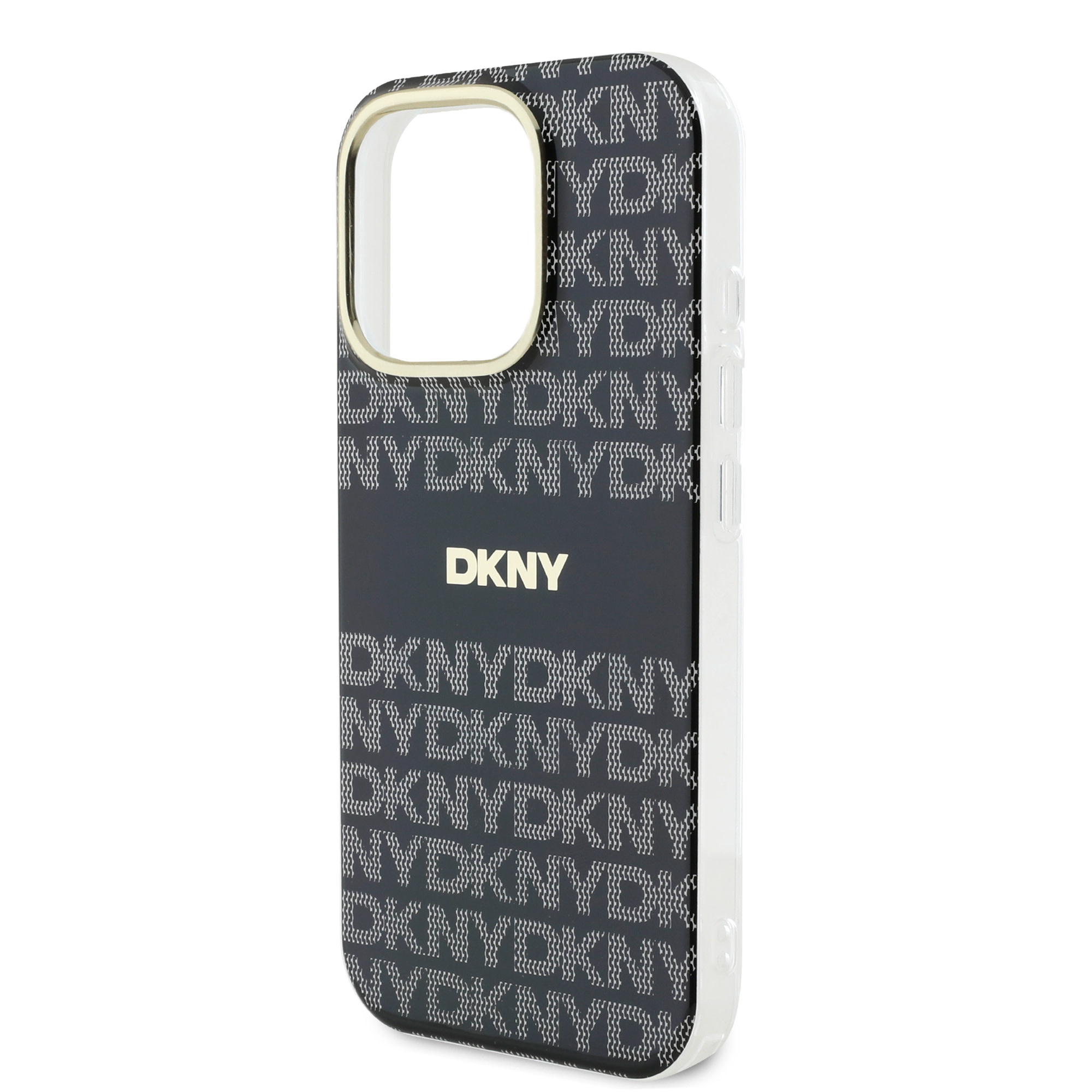 DKNY iPhone 16 Pro hoesje PC/TPU Repeat Pattern Tonal Stripe Magsafe - Zwart - detail 9