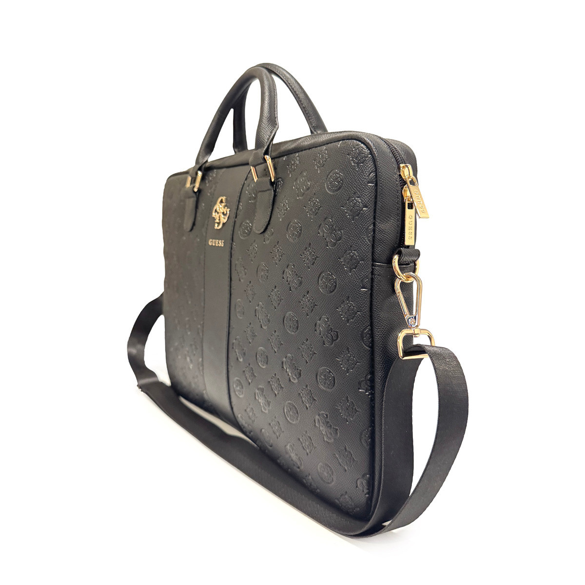 GUESS laptoptas - Computer Bag Peony PU 4G & Classic Logos Stripe 16 inch - Zwart - detail 2
