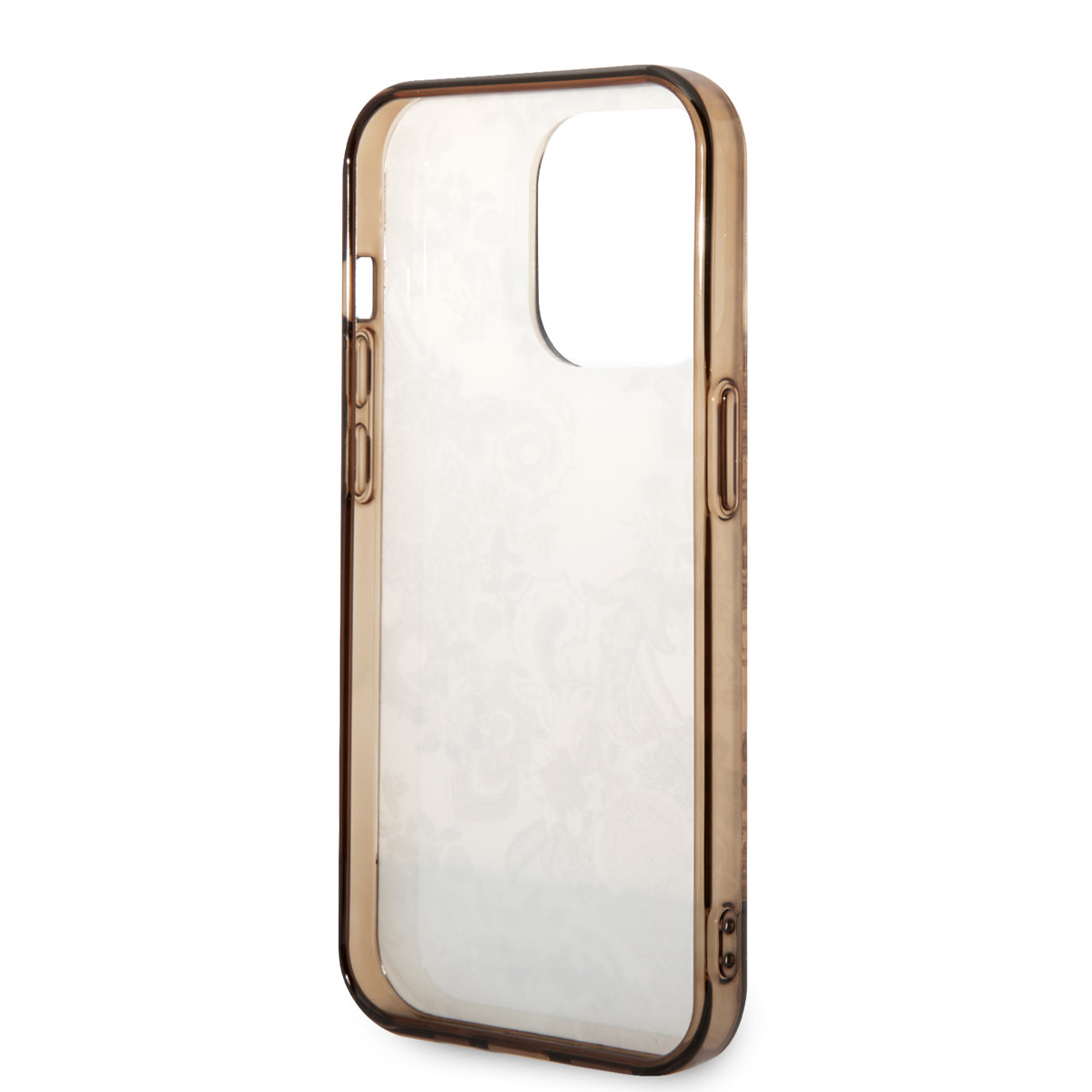 GUESS iPhone 14 Pro hoesje - Porselein Collectie - Bruin - detail 5