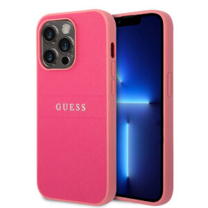 GUESS iPhone 14 Pro hoesje - Saffiano - Fuchsia - productfoto