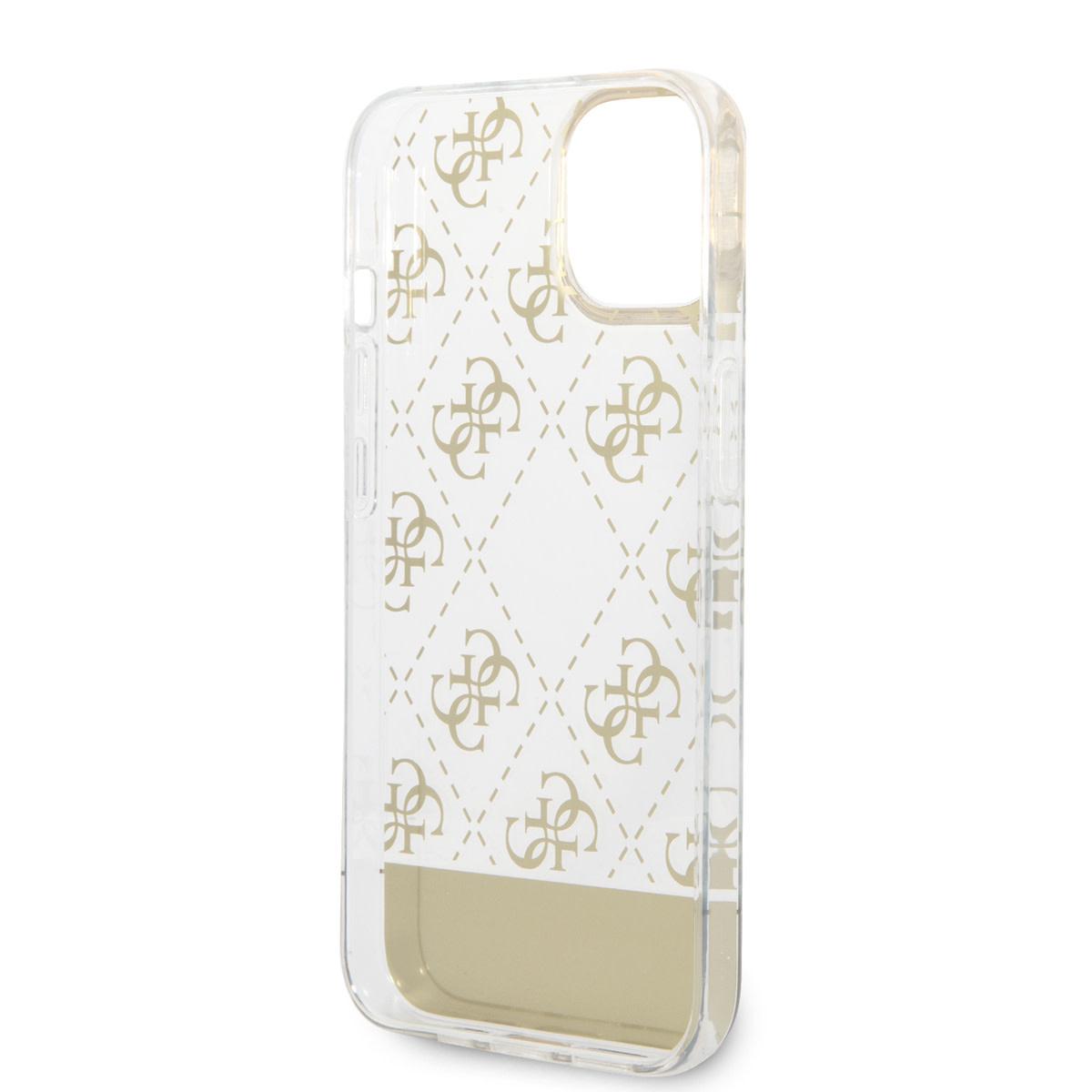 GUESS iPhone 14 Plus hoesje - 4G Pattern Script - Goud - detail 5