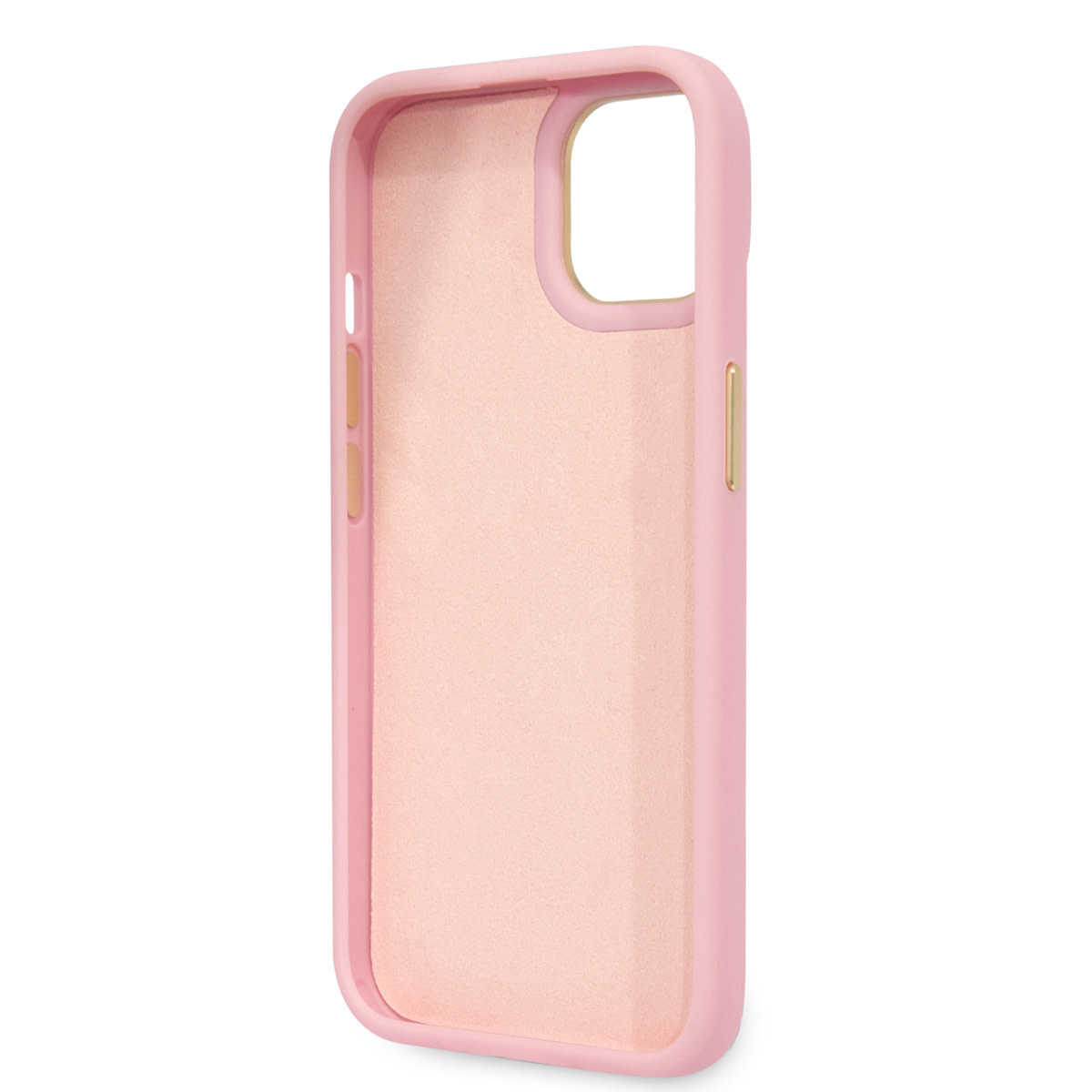 GUESS iPhone 14 Plus hoesje - Croco - Metal Buttons & Camera - Roze - detail 5