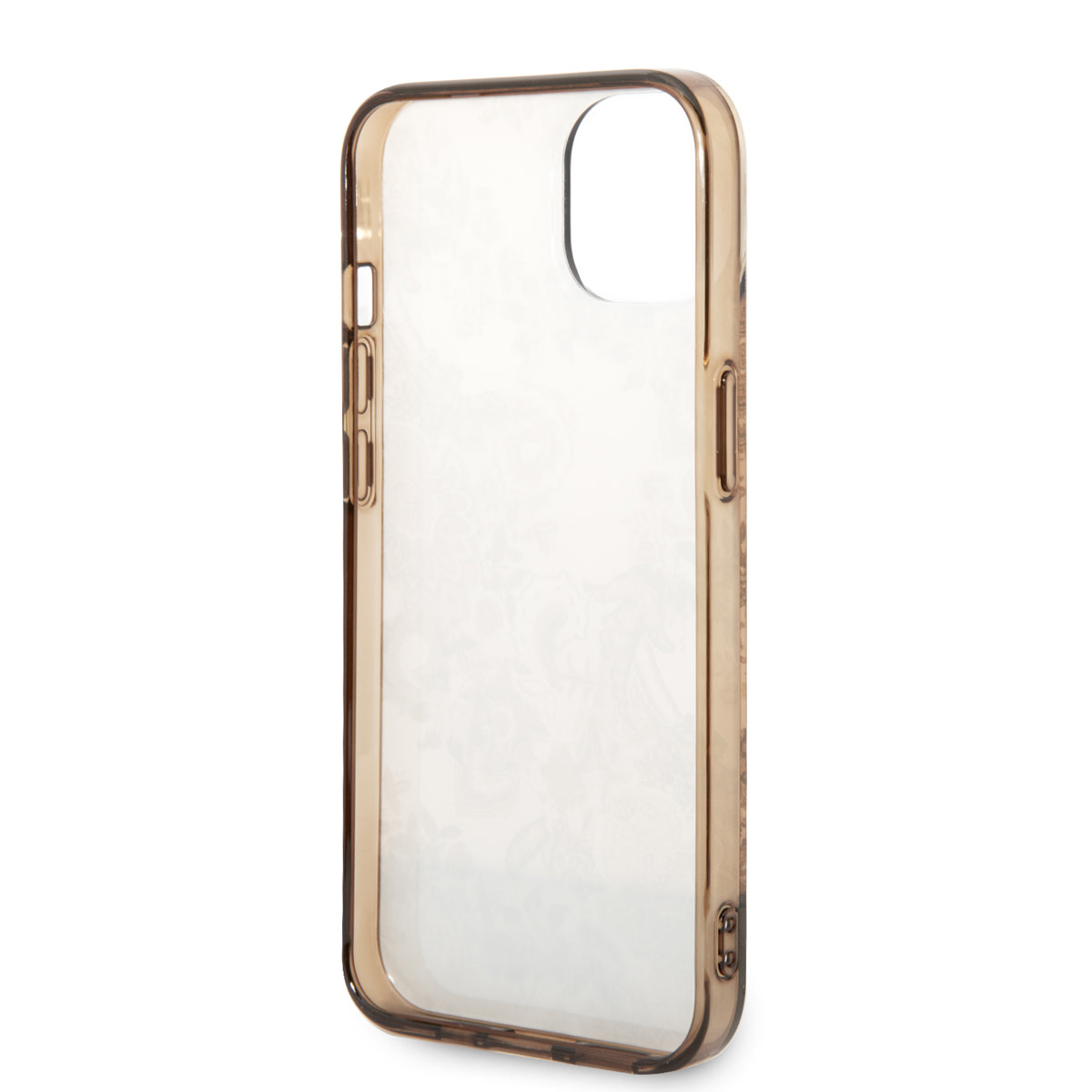 GUESS iPhone 14 Plus hoesje - Porselein Collectie - Bruin - detail 5