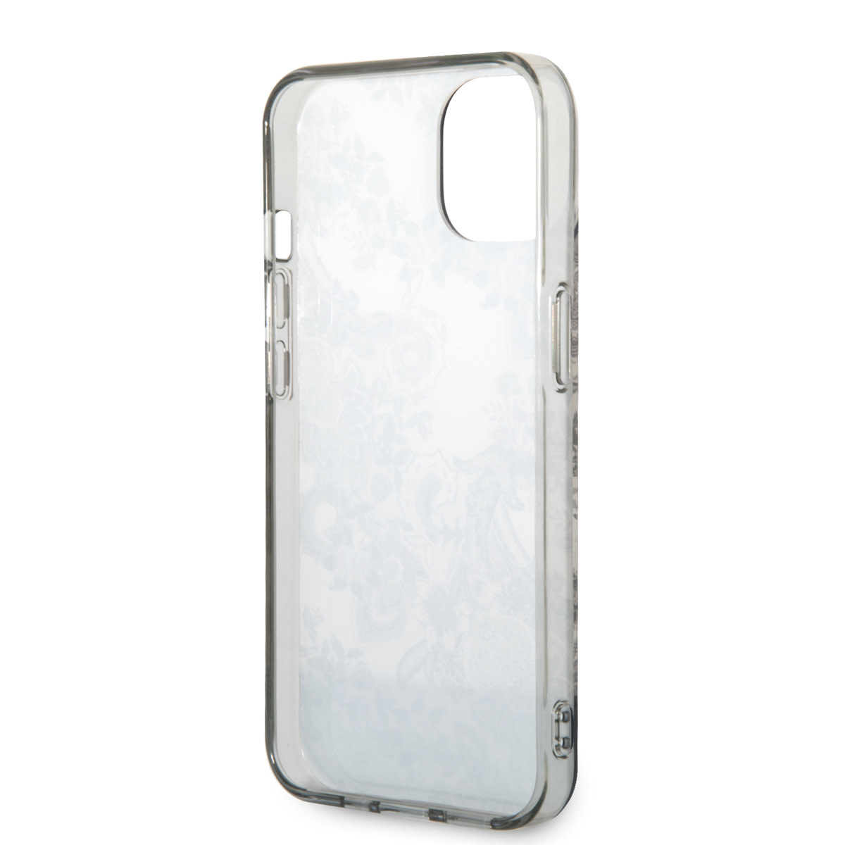 GUESS iPhone 14 Plus hoesje - Porselein Collectie - Grijs - detail 5