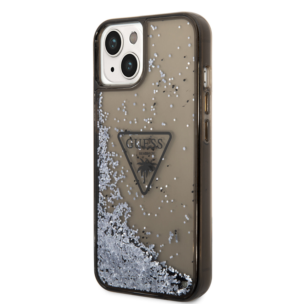 GUESS iPhone 14 Plus hoesje - Liquid Glitter - Doorzichtig - Zwart - detail 1