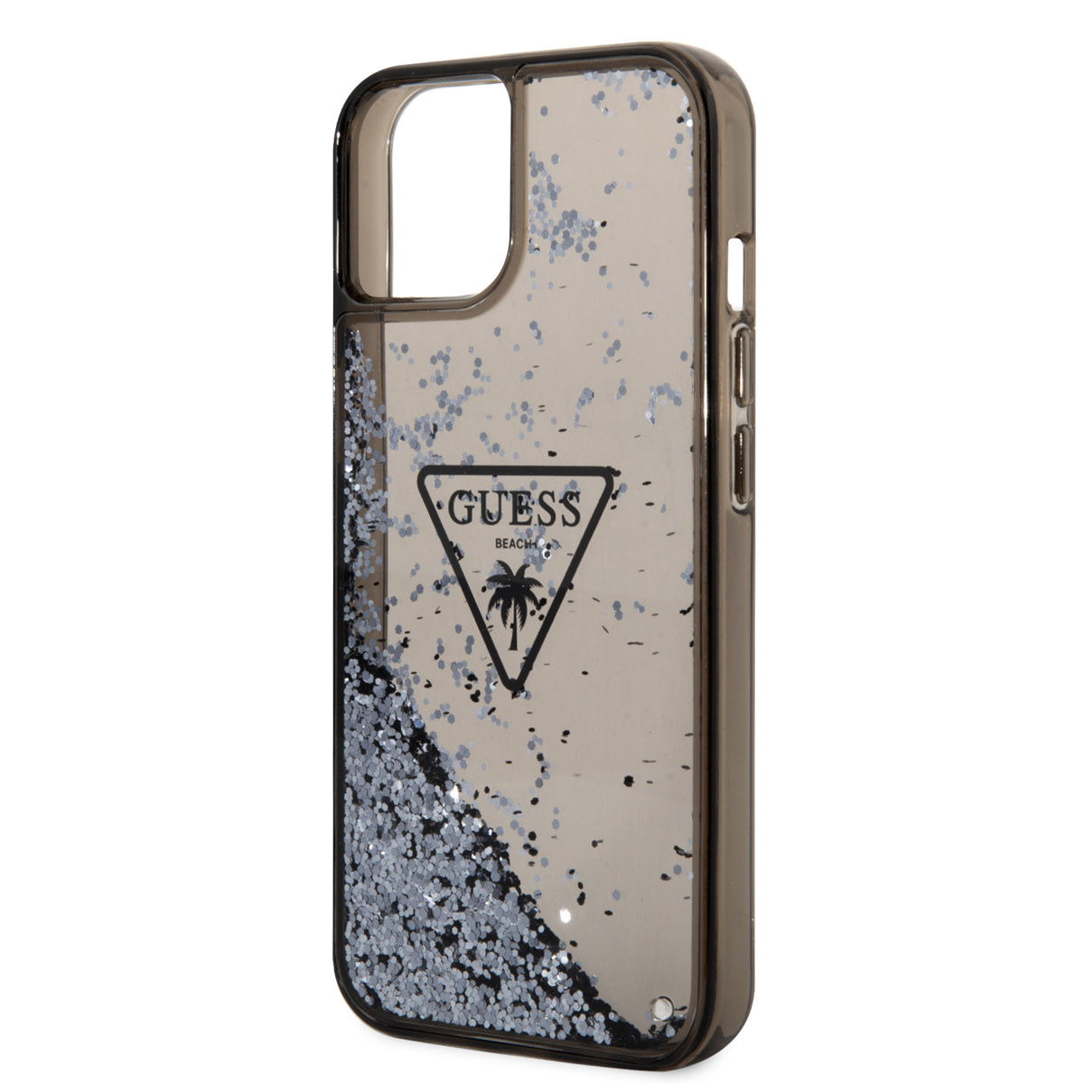GUESS iPhone 14 Plus hoesje - Liquid Glitter - Doorzichtig - Zwart - detail 4
