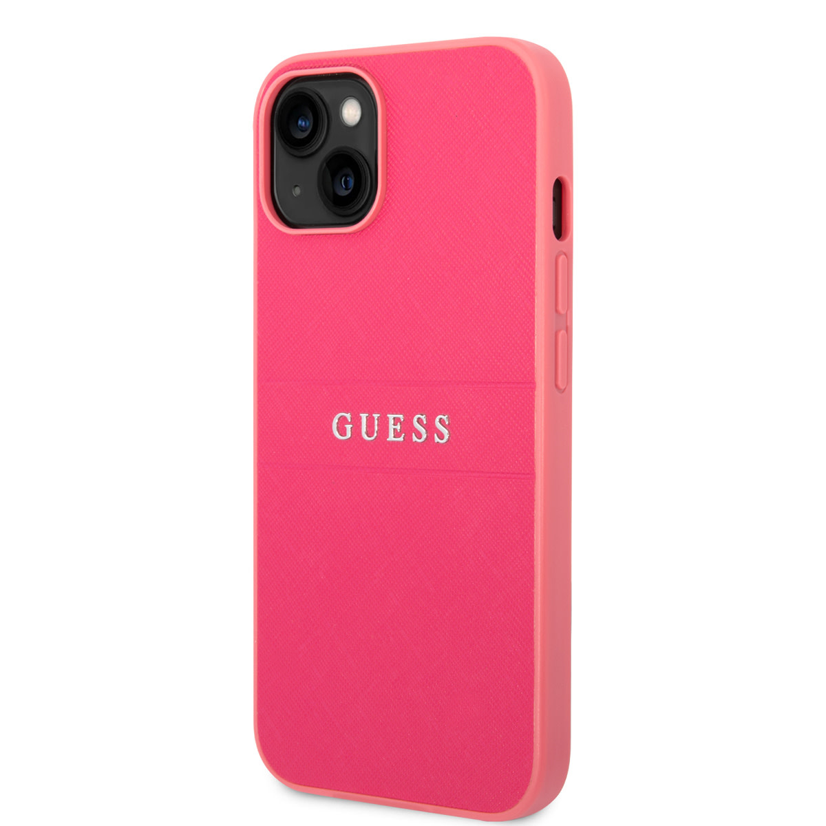 GUESS iPhone 14 Plus hoesje - Saffiano - Fuchsia - detail 1