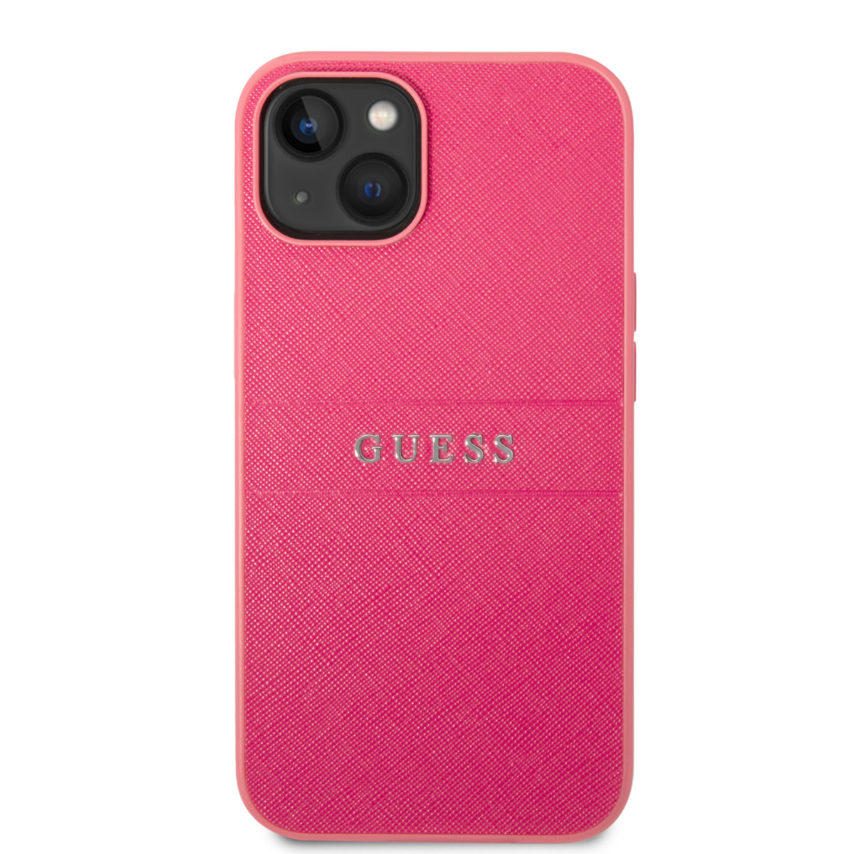 GUESS iPhone 14 Plus hoesje - Saffiano - Fuchsia - detail 2