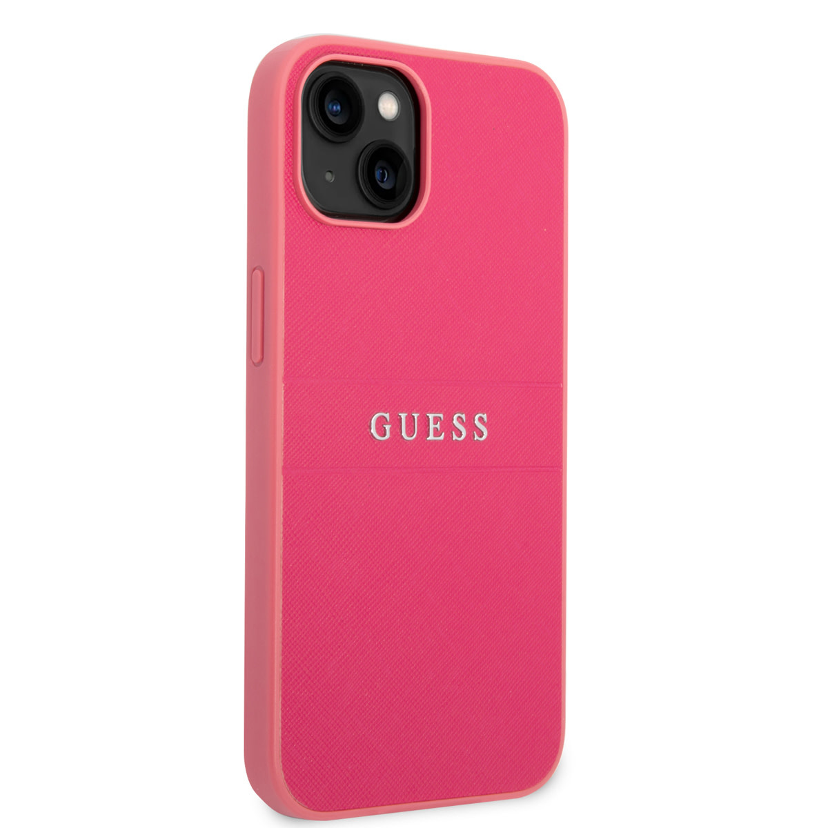 GUESS iPhone 14 Plus hoesje - Saffiano - Fuchsia - detail 3