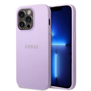 GUESS iPhone 14 Pro Max hoesje - Saffiano - Paars - productfoto