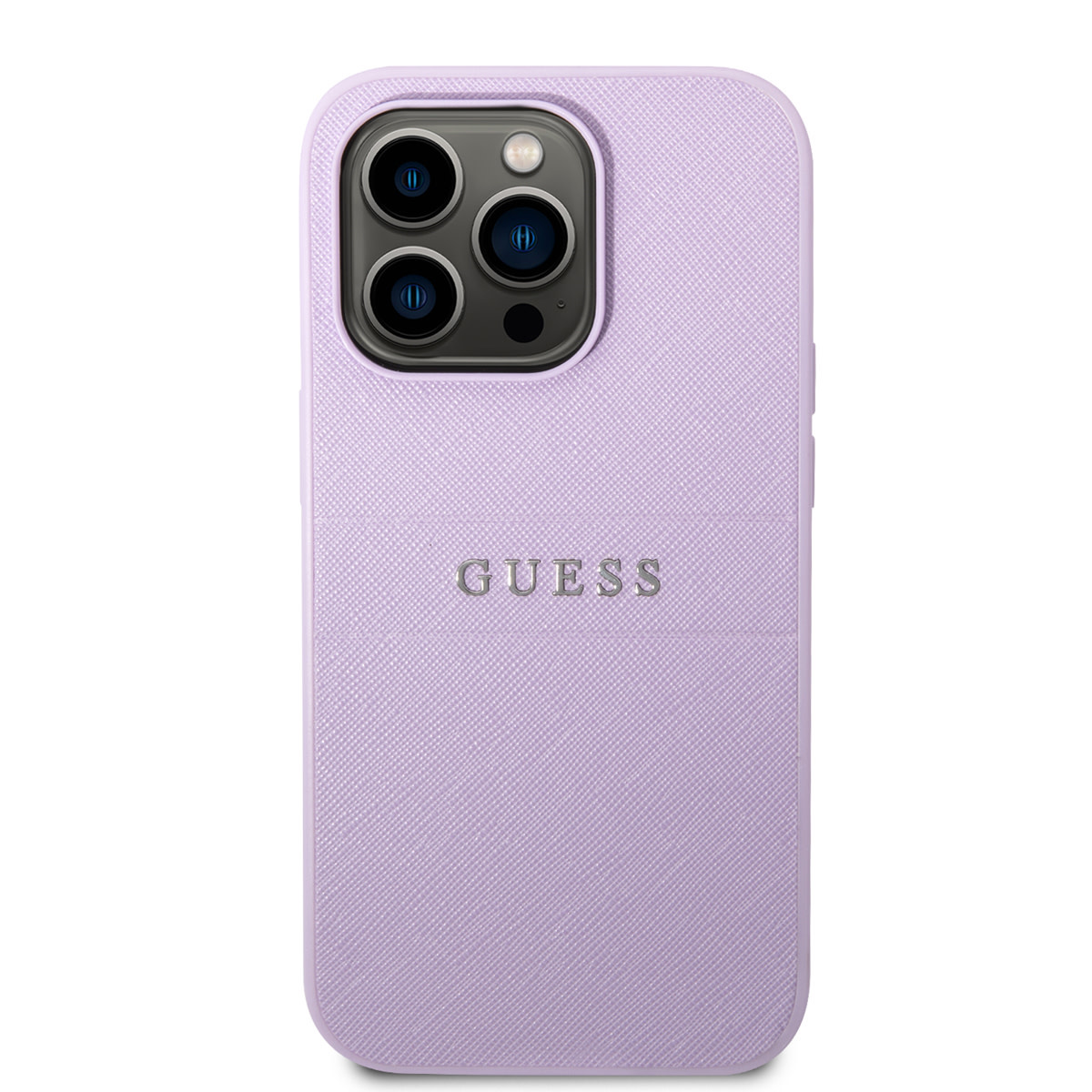 GUESS iPhone 14 Pro Max hoesje - Saffiano - Paars - detail 2