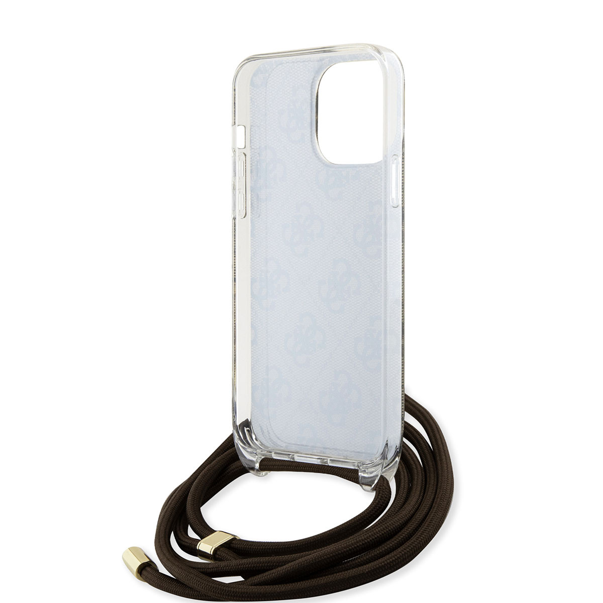GUESS iPhone 15 Pro hoesje Crossbody cord - 4G print - Bruin - detail 5