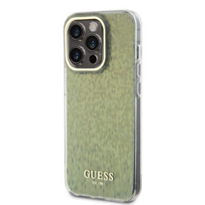 GUESS iPhone 15 Pro hoesje IML FACETED MIRROR DISCO - Goud - productfoto