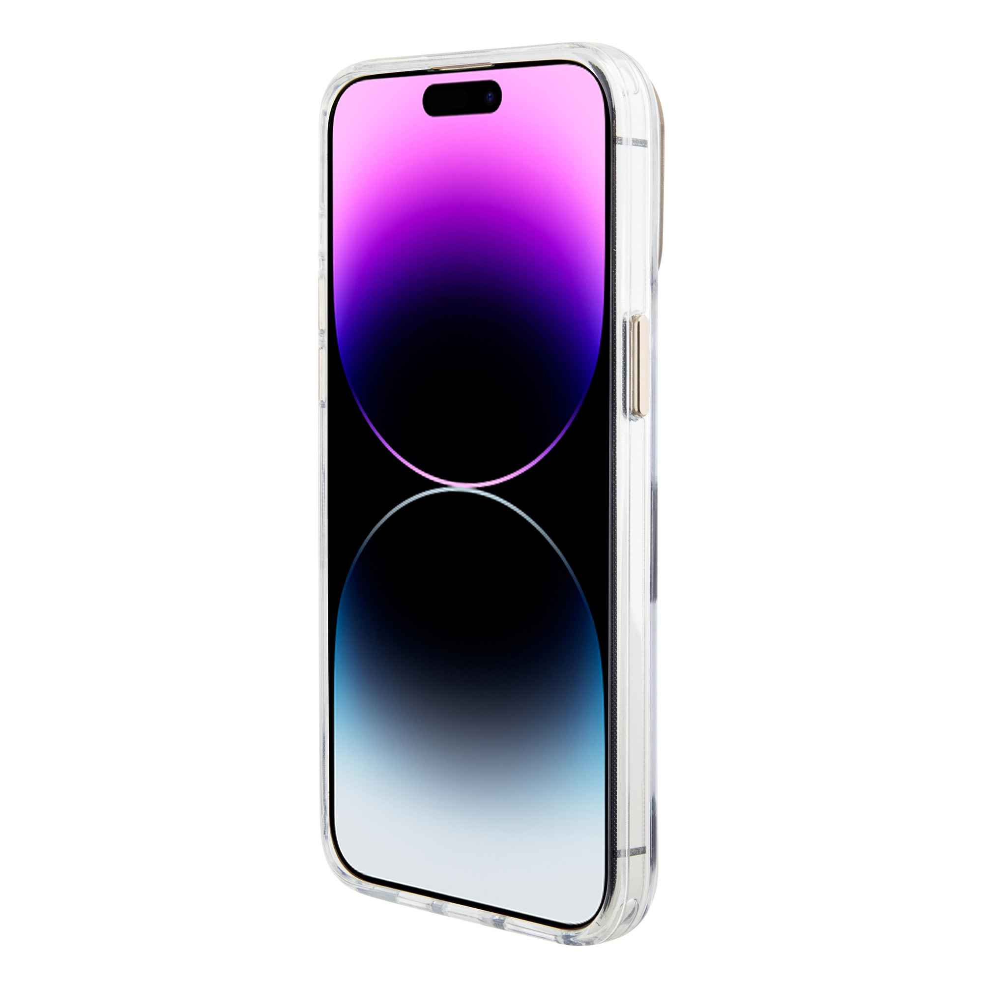 GUESS iPhone 15 Pro hoesje - Saffiano Gripstand - Clear Case - 4G Metal Logo - Zwart - detail 6