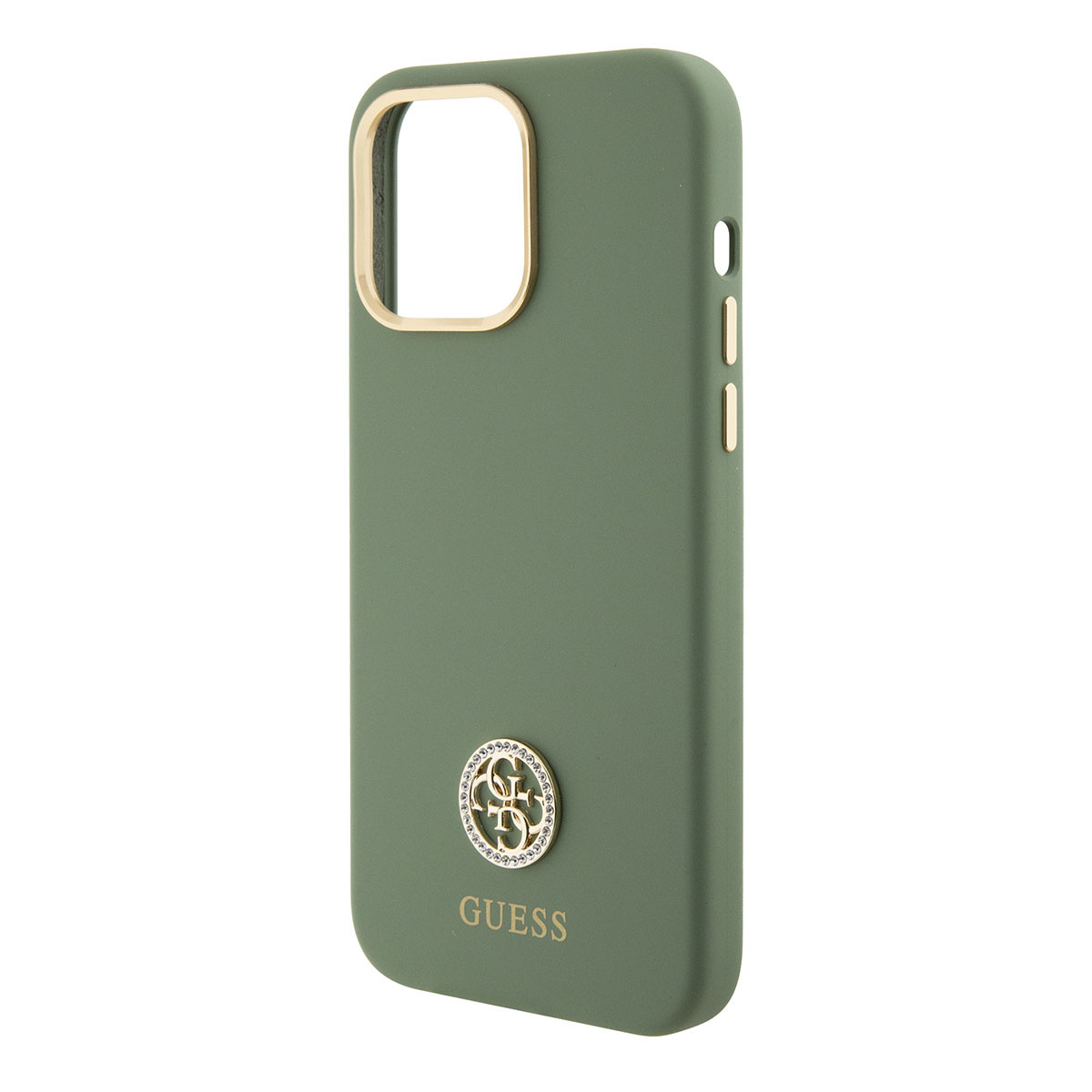 GUESS iPhone 15 Pro hoesje Logo strass 4G - Kaki - detail 5