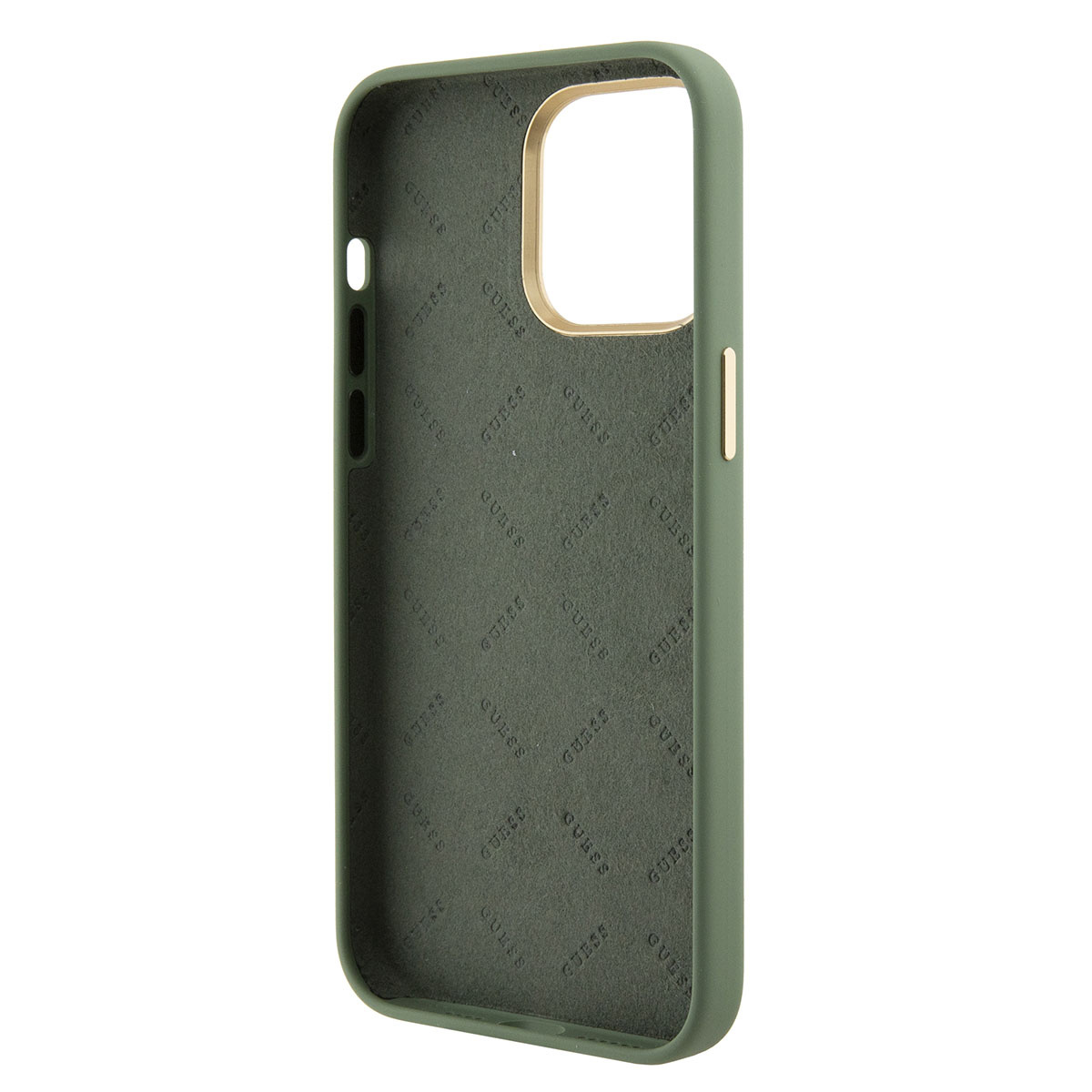 GUESS iPhone 15 Pro hoesje Logo strass 4G - Kaki - detail 6