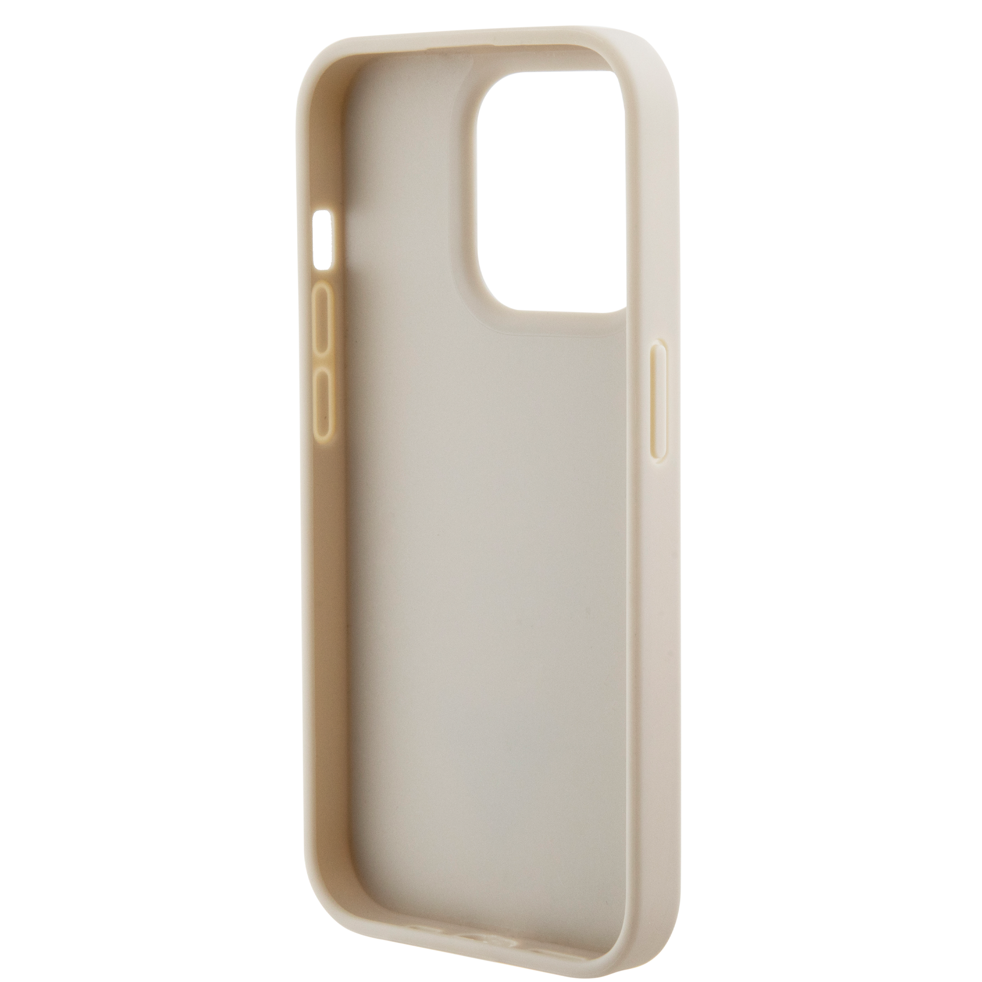 GUESS iPhone 15 Pro hoesje - Croco - Triangle Logo - Goud - detail 6