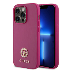 GUESS iPhone 15 Pro hoesje Strass - Roze - productfoto