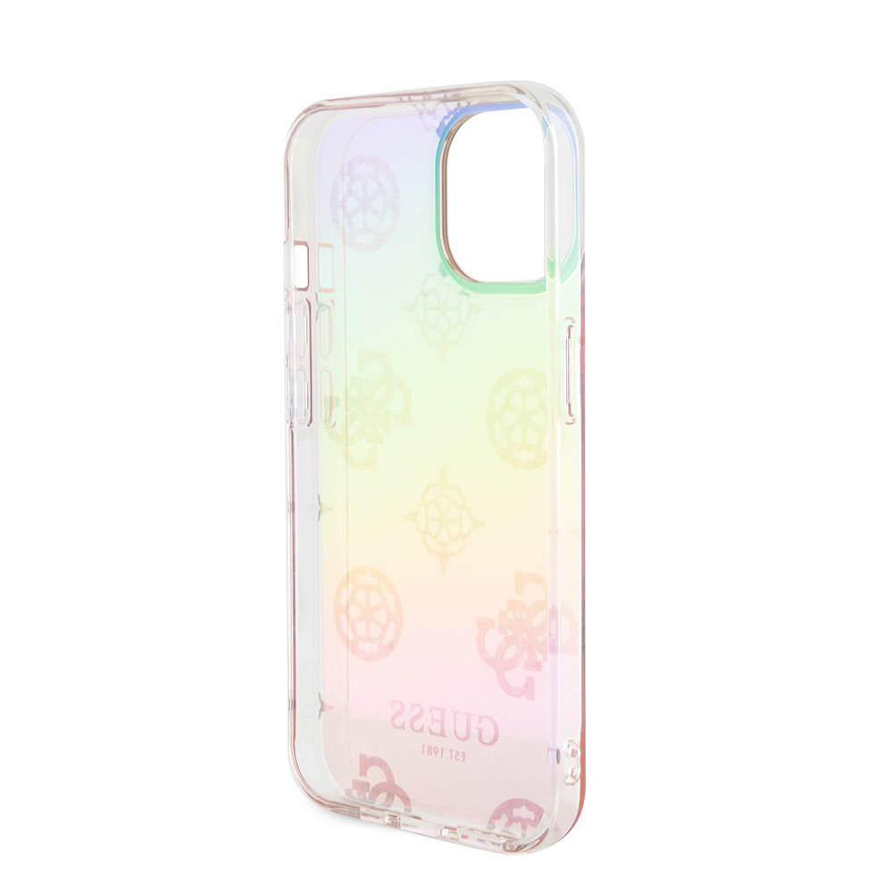 GUESS iPhone 15 hoesje ML IRIDESCENT GLITTER PEONY - Roze - detail 6
