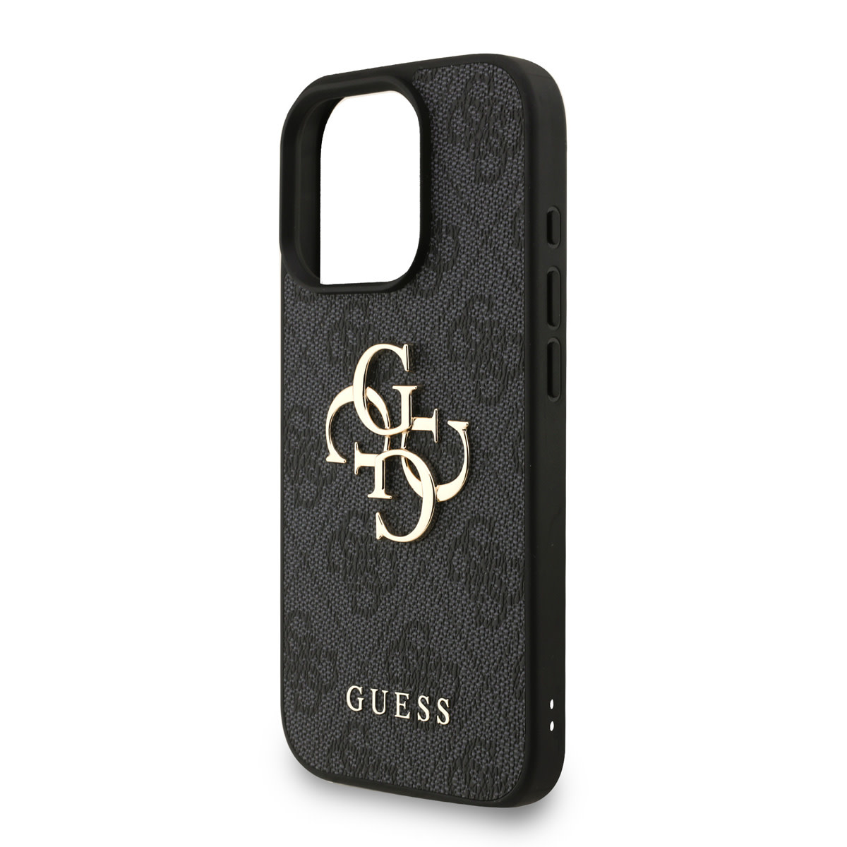 GUESS iPhone 16 Pro hoesje - MagSafe - 4G Classic Logo With Strap - Zwart - detail 5
