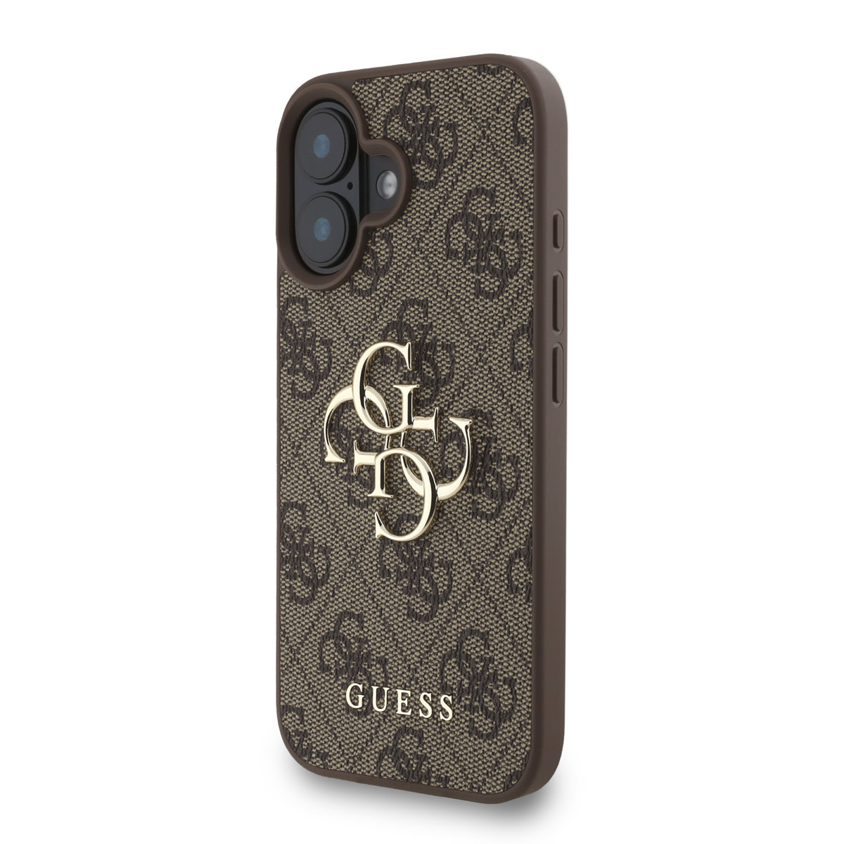 GUESS iPhone 16 Plus hoesje - MagSafe - 4G Classic Logo With Strap - Bruin - detail 2