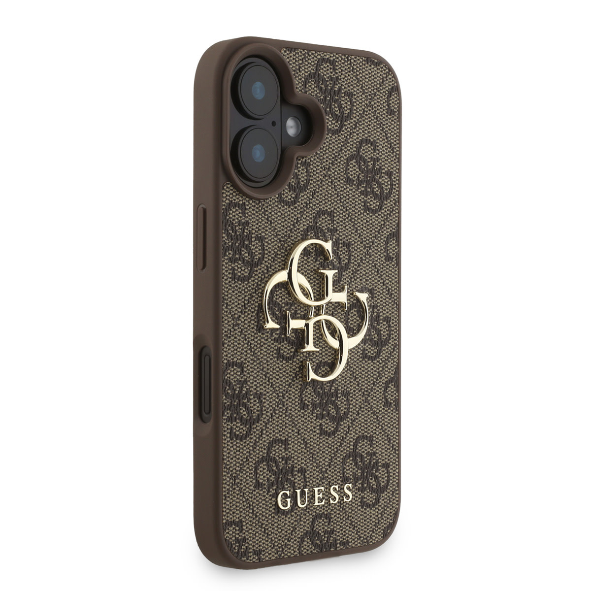 GUESS iPhone 16 Plus hoesje - MagSafe - 4G Classic Logo With Strap - Bruin - detail 3